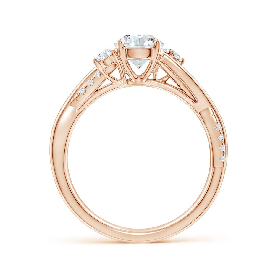 1.05 Ct In Round Bardot Scallop Engagement Ring