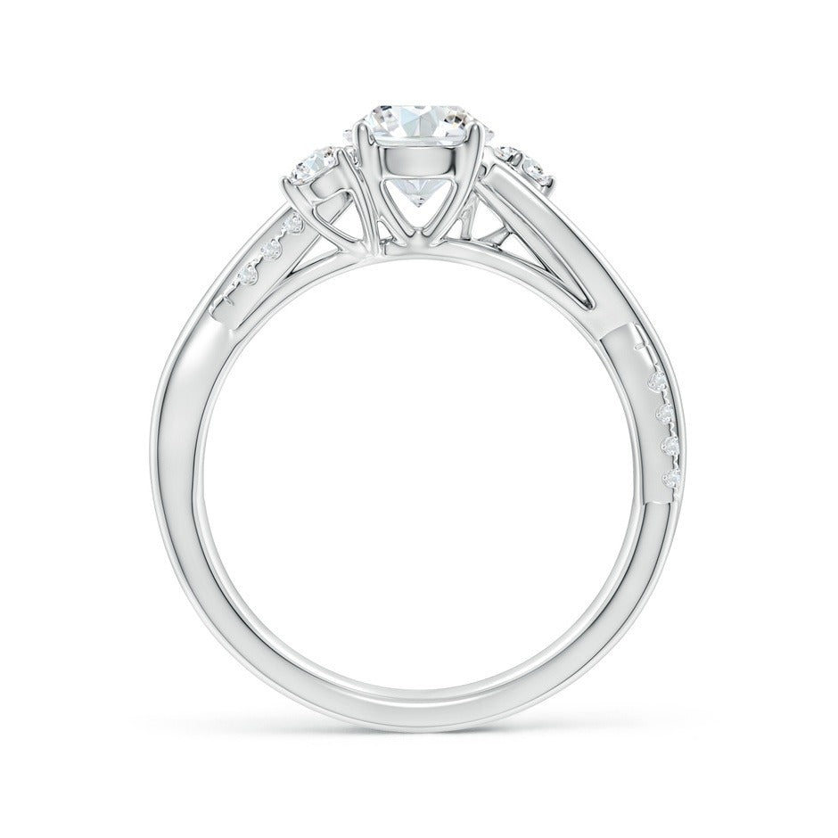 1.05 Ct In Round Bardot Scallop Engagement Ring