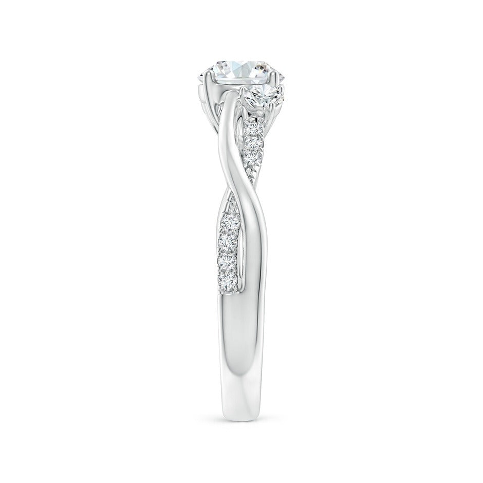 1.05 Ct In Round Bardot Scallop Engagement Ring