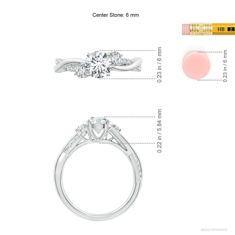 1.05 Ct In Round Bardot Scallop Engagement Ring
