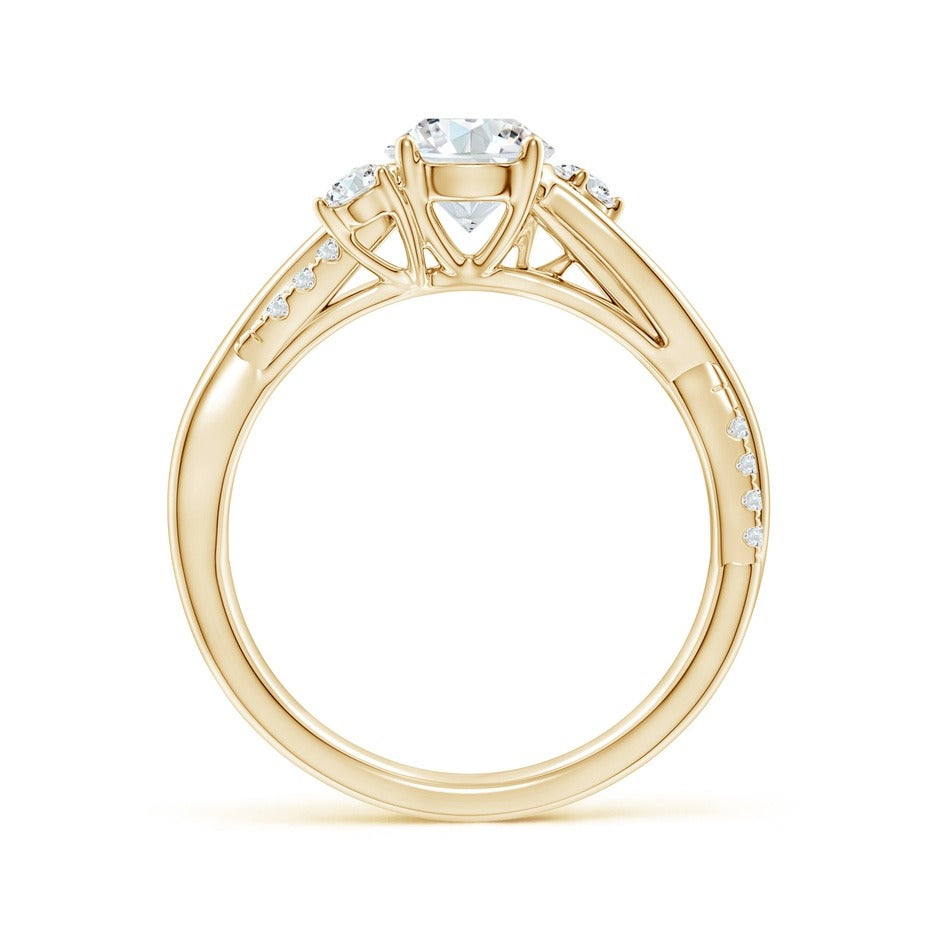 1.05 Ct In Round Bardot Scallop Engagement Ring