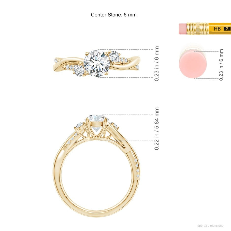1.05 Ct In Round Bardot Scallop Engagement Ring