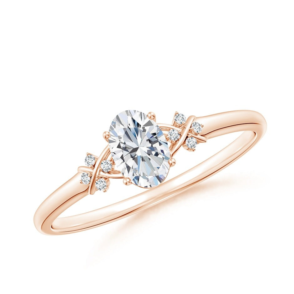 1.70 Ct In Oval Bardot Scallop Engagement Ring