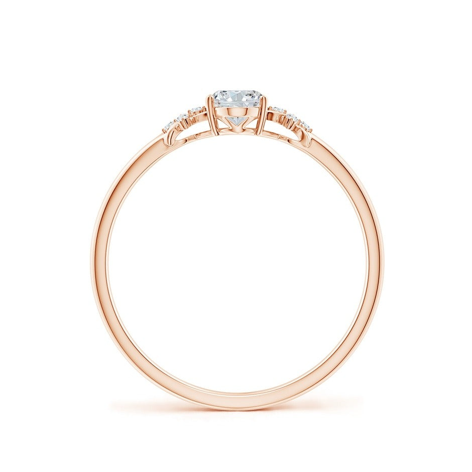 1.70 Ct In Oval Bardot Scallop Engagement Ring