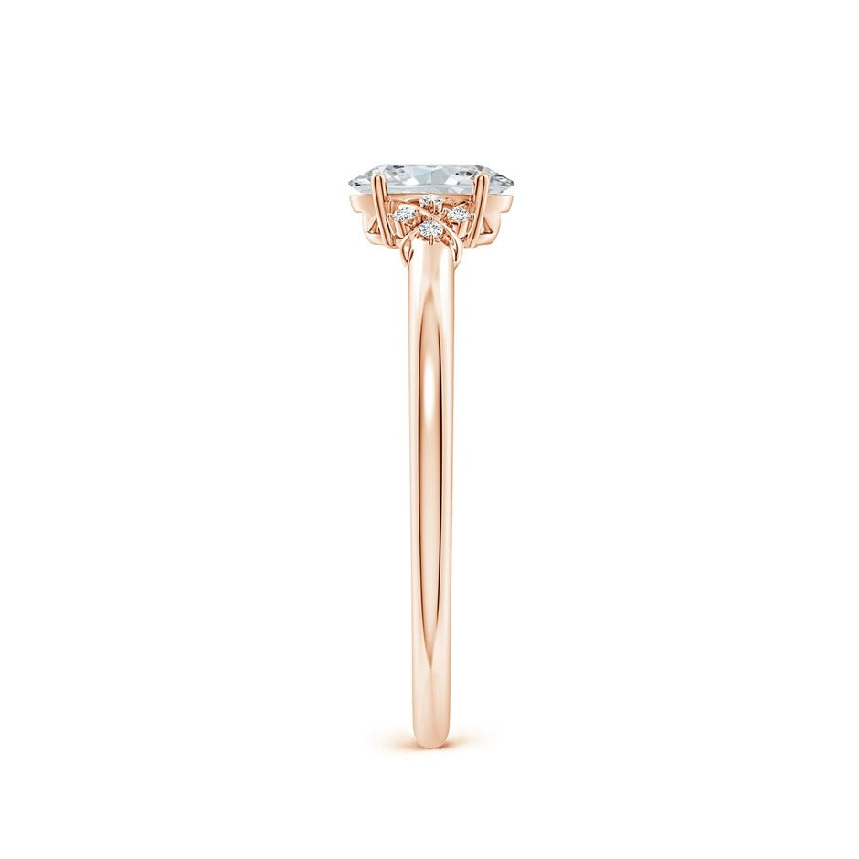 1.70 Ct In Oval Bardot Scallop Engagement Ring