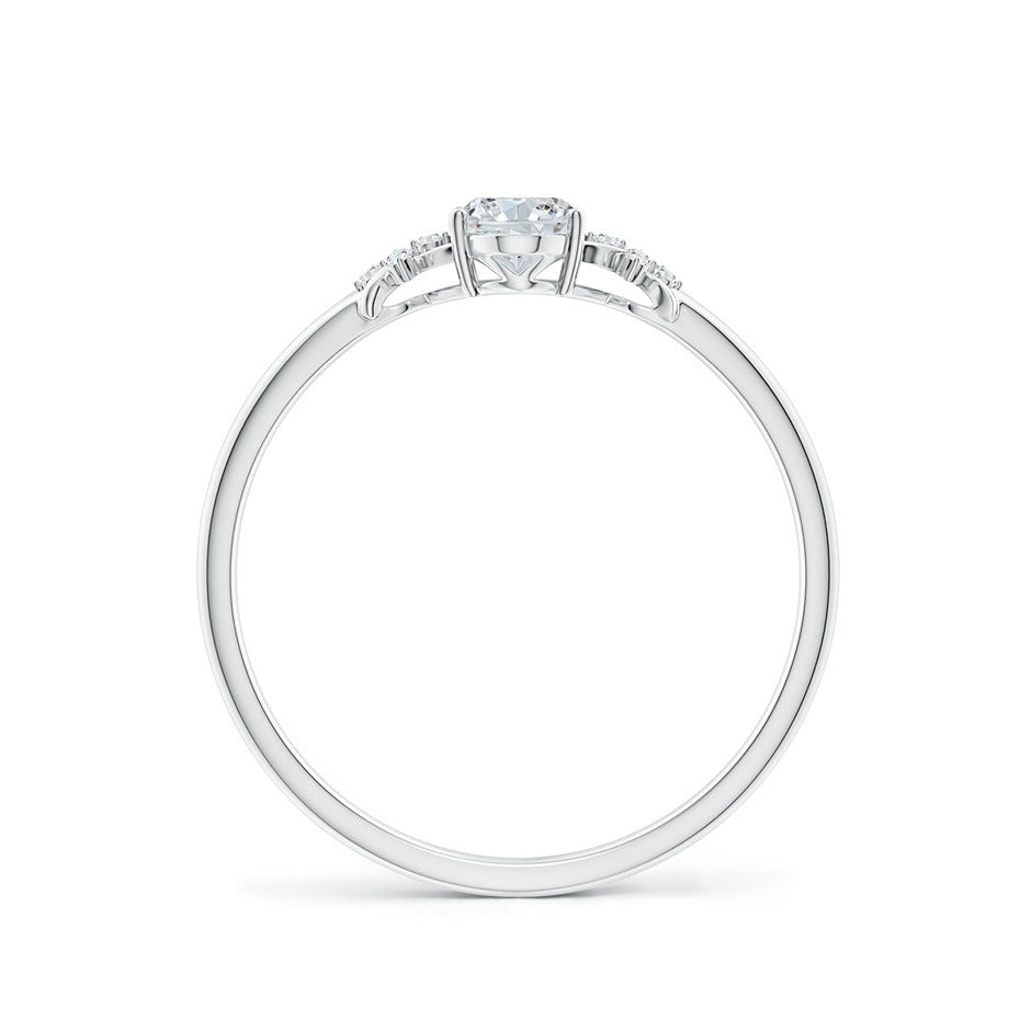 1.70 Ct In Oval Bardot Scallop Engagement Ring