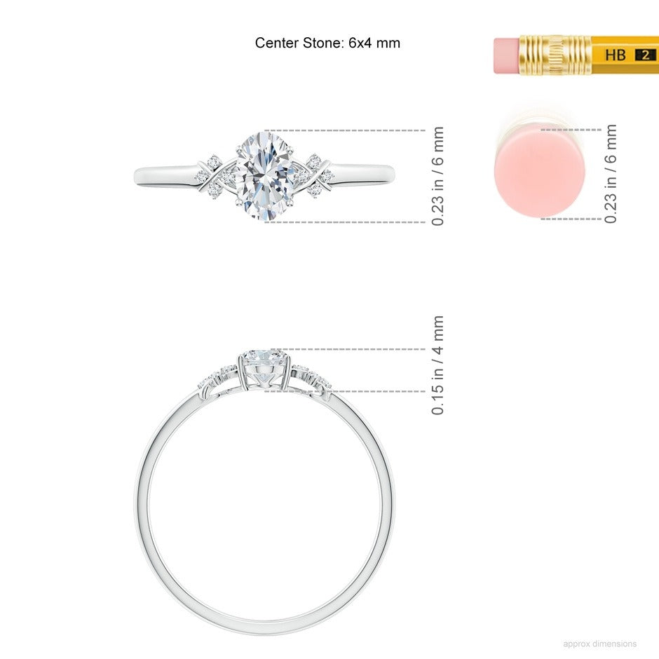 1.70 Ct In Oval Bardot Scallop Engagement Ring