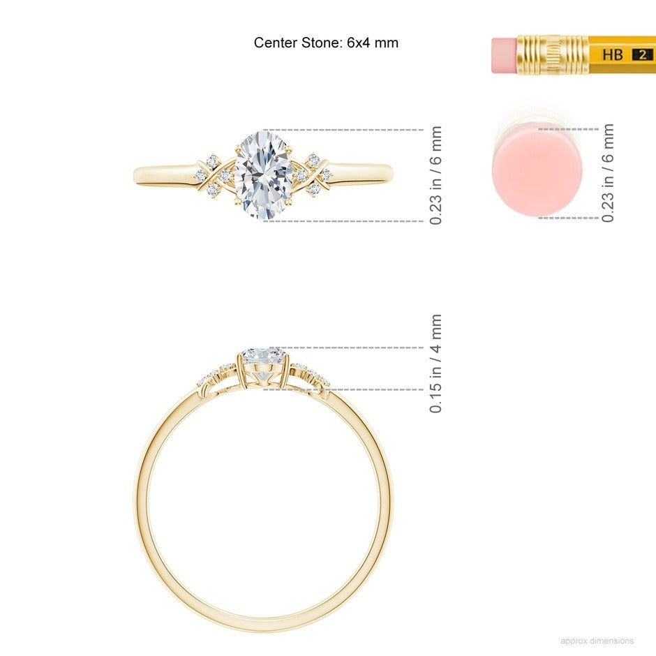 1.70 Ct In Oval Bardot Scallop Engagement Ring