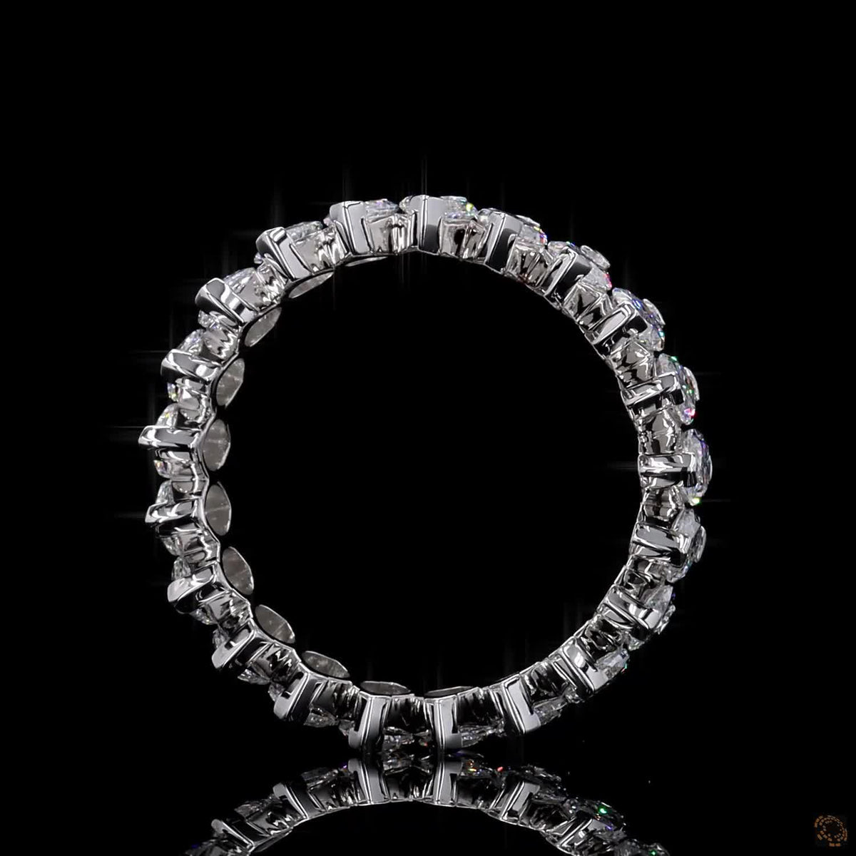 4.3 Ct Marquise Cut Diamond Eternity Band set in white gold