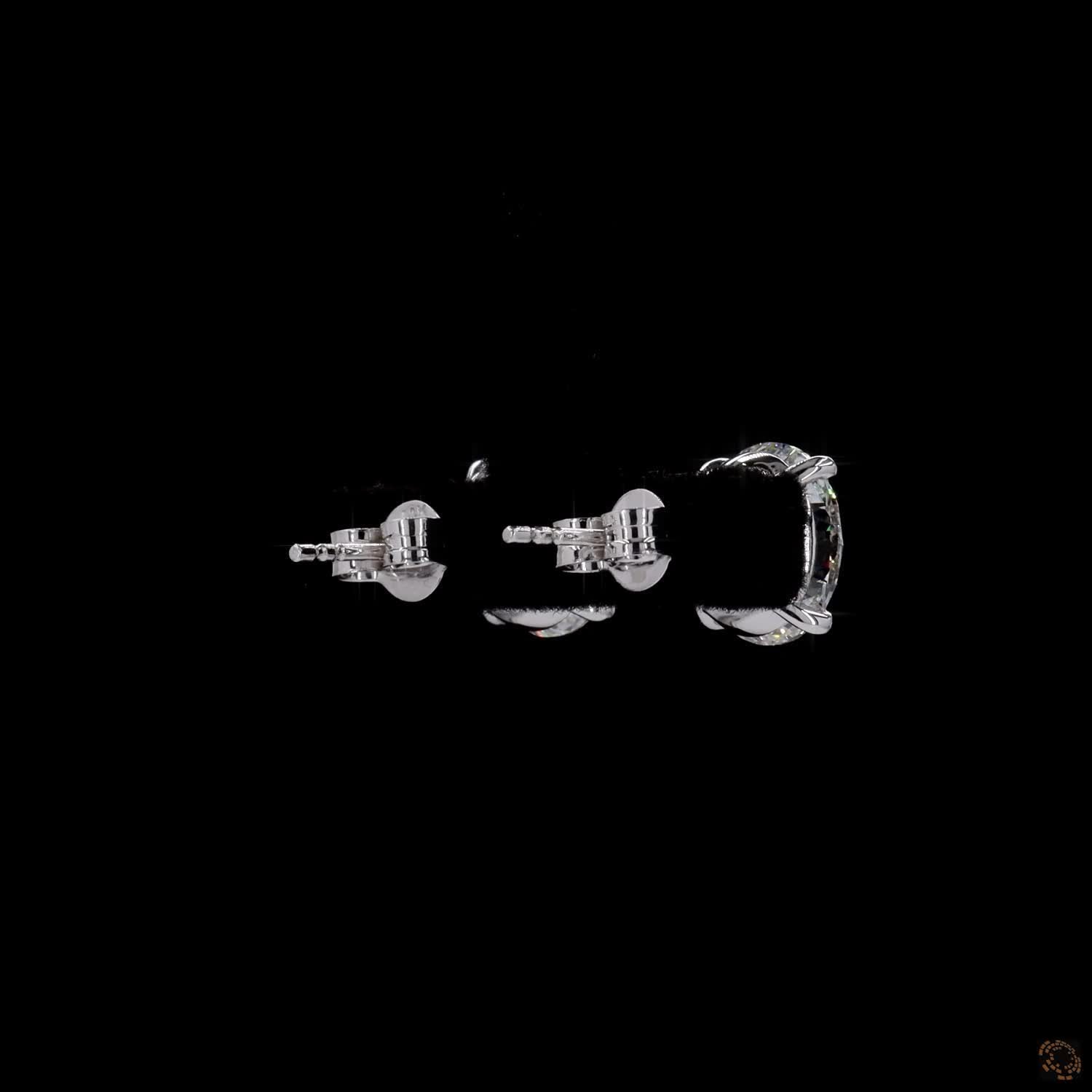 7.00 Ct Pear-Cut Diamond Solitaire Stud Earrings in White Gold