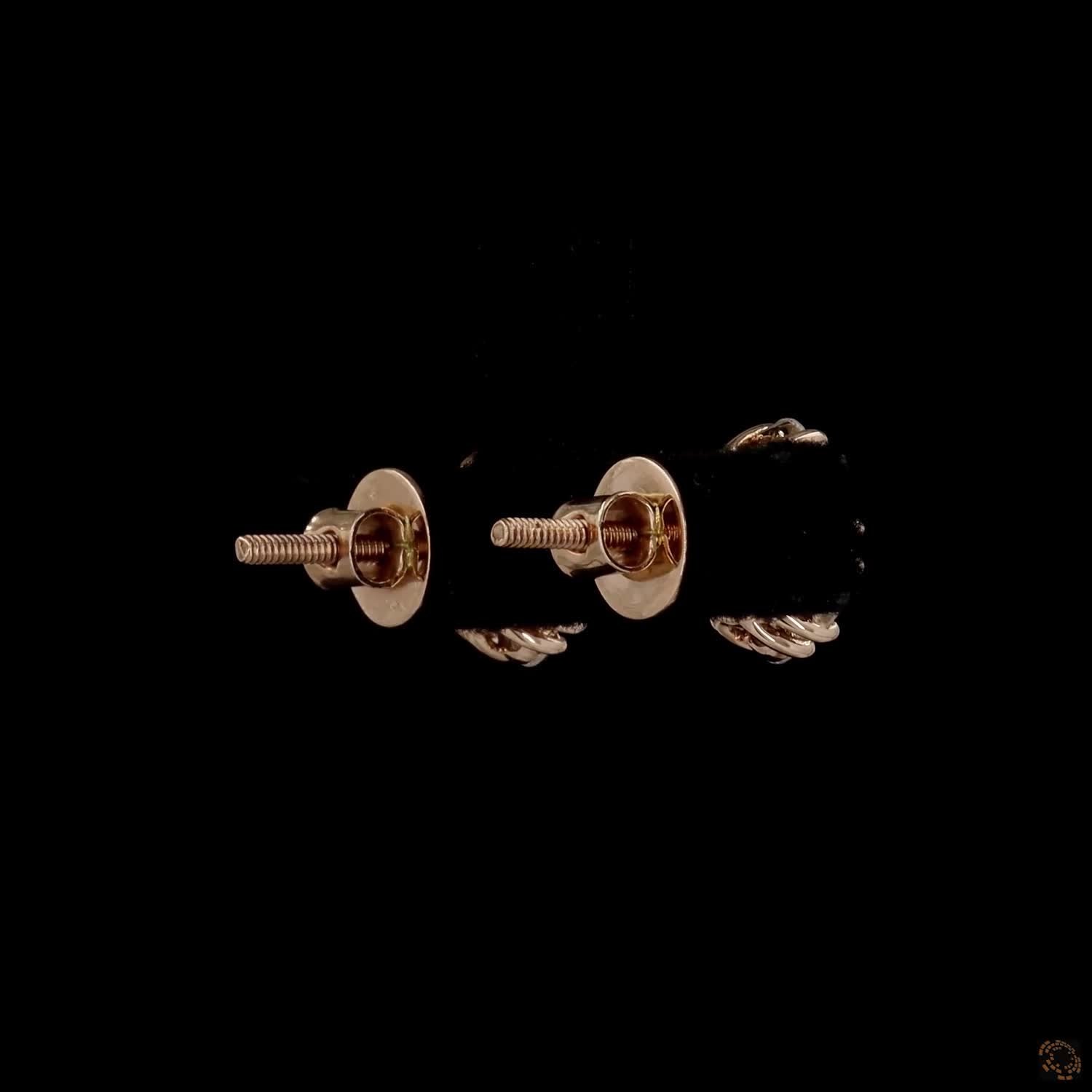 1.38 Ct 14K Rose Gold Round Cut Diamond Flower Cluster Stud Earrings – Blossom Solitaire Illusion Studs