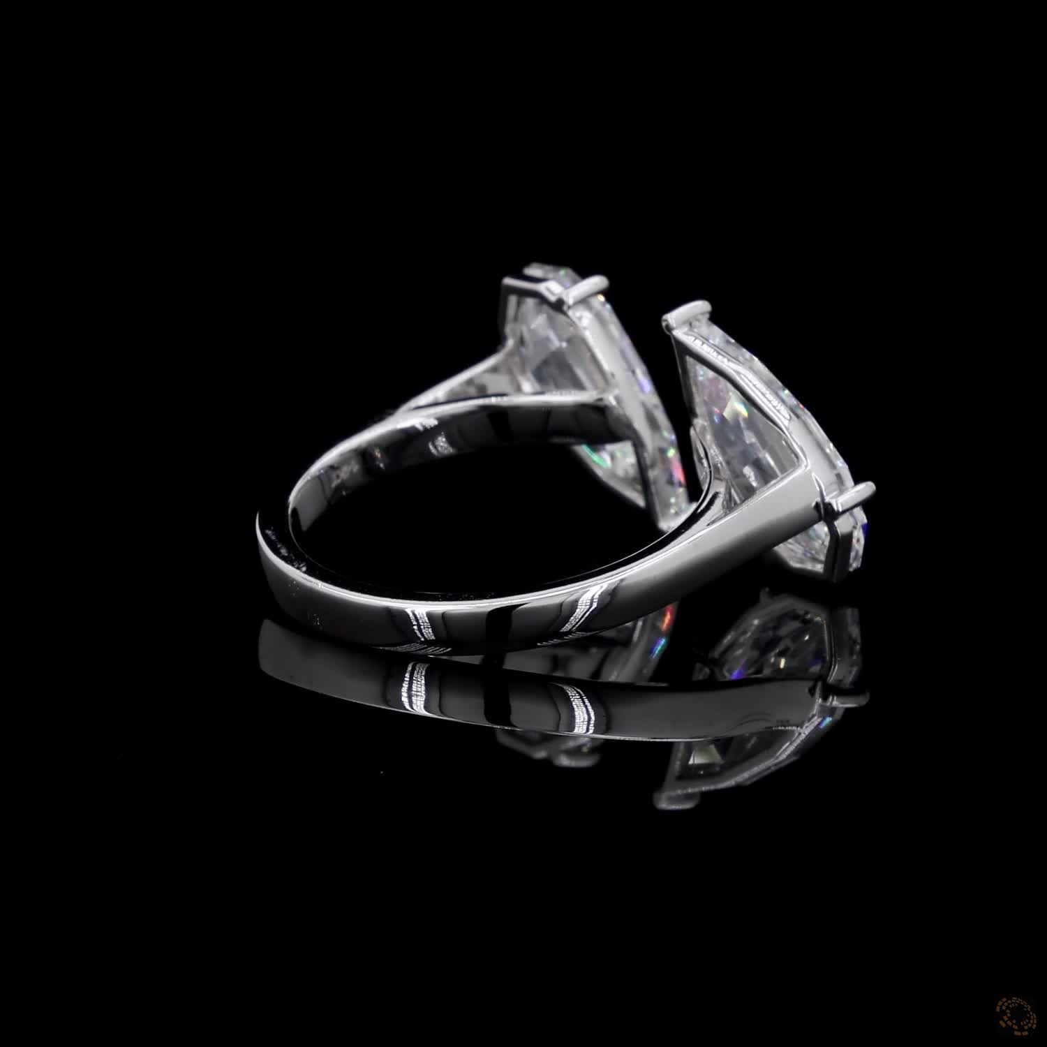 4.38 Ct Open cuff band with individually set basket prongs and protective V-prongs on the tips