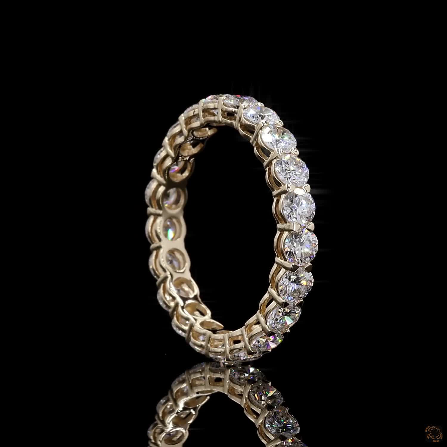 2.34 Ct Luxury Oval Cut Diamond Eternity Band | Stackable Wedding & Anniversary Ring