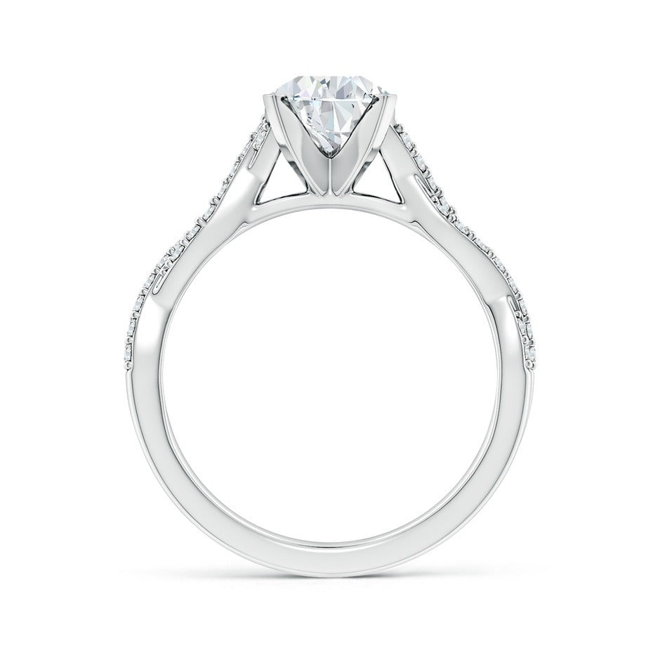 1.62 Ct In Pear Bardot Scallop Engagement Ring