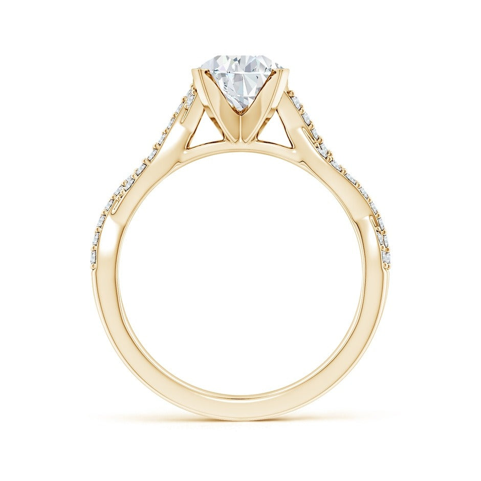 1.62 Ct In Pear Bardot Scallop Engagement Ring