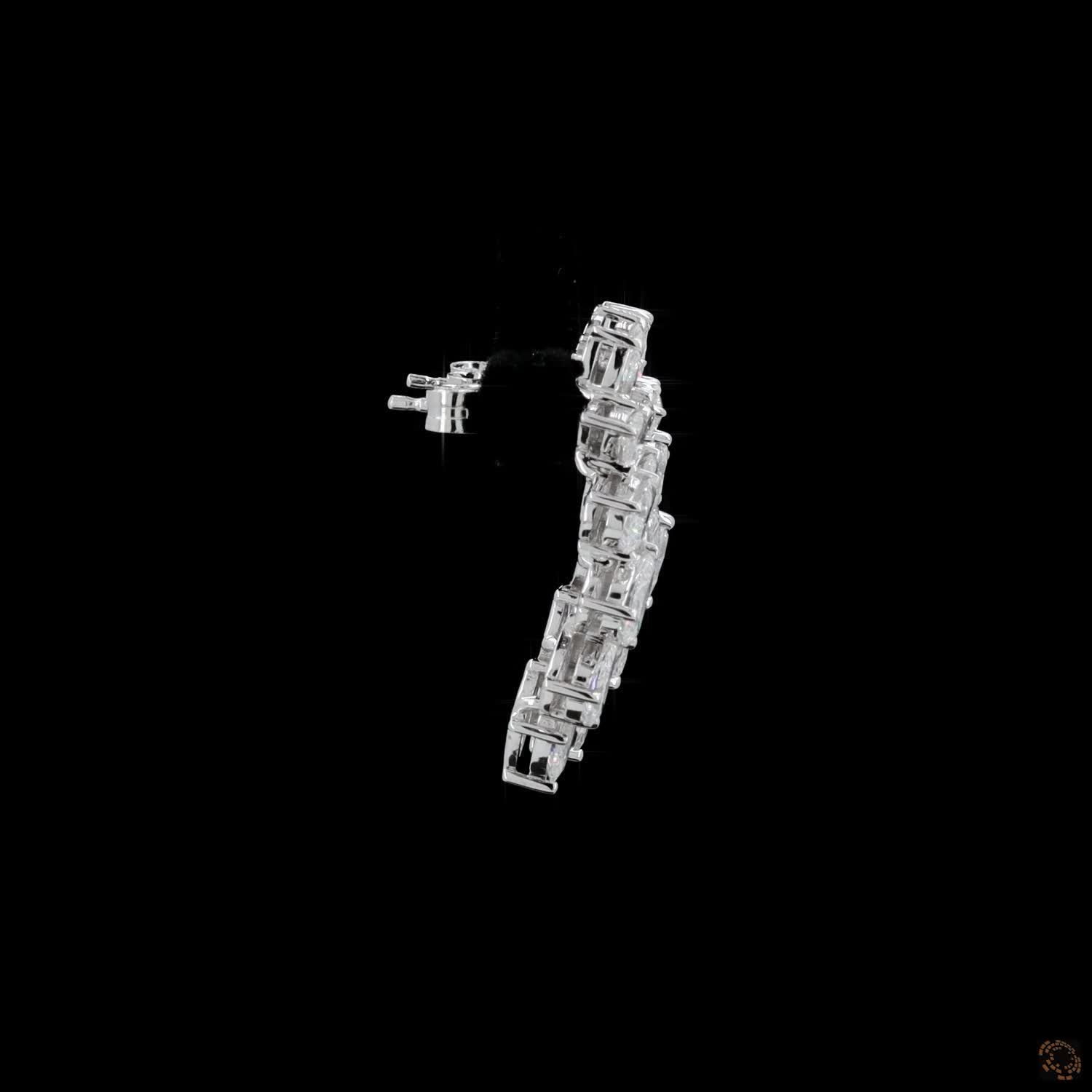 4.38 Ct High-clarity multi-shape diamonds marquise and pear cuts set at dynamic angles for multidirectional sparkle