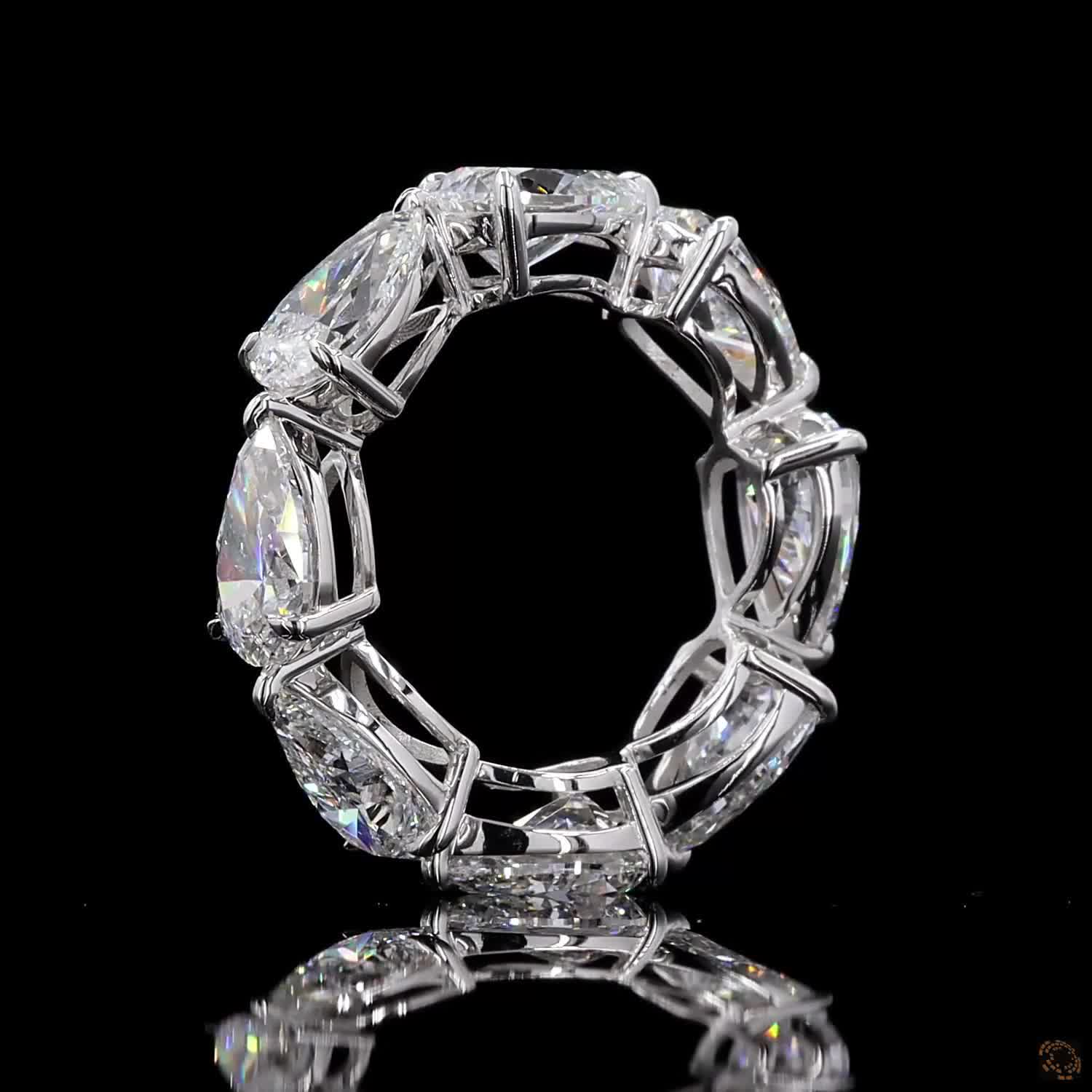 9.30 Ct Luxury Pear Shape Lab Grown Diamond Anniversary Ring | Fine Jewelry for Her