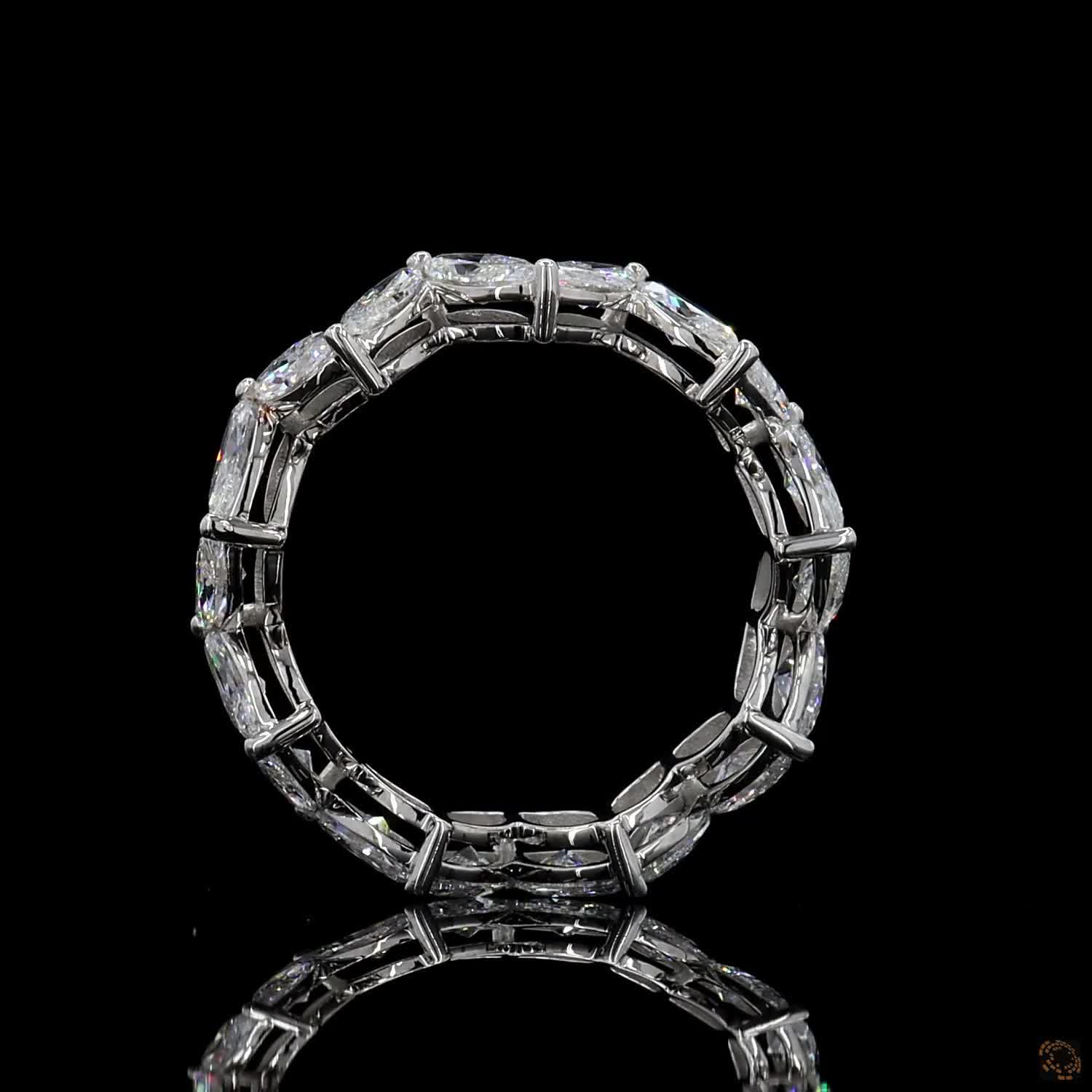2.64 Ct Marquise-Cut Diamond Eternity Band in White Gold
