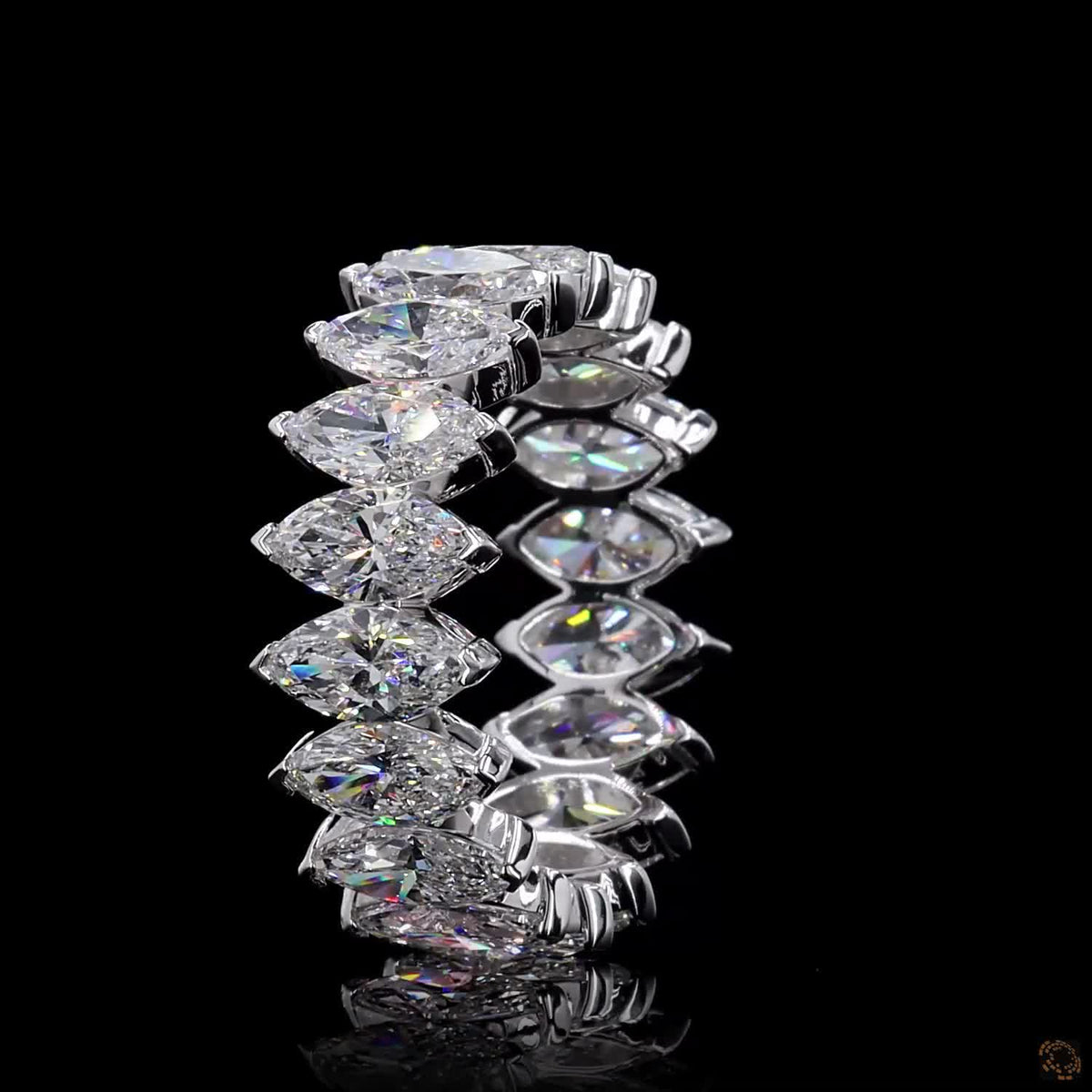 5.84 Ct Marquise Diamond Eternity Band, Marquise Cut Wedding Band, Full Eternity Ring, Marquise Diamond Ring
