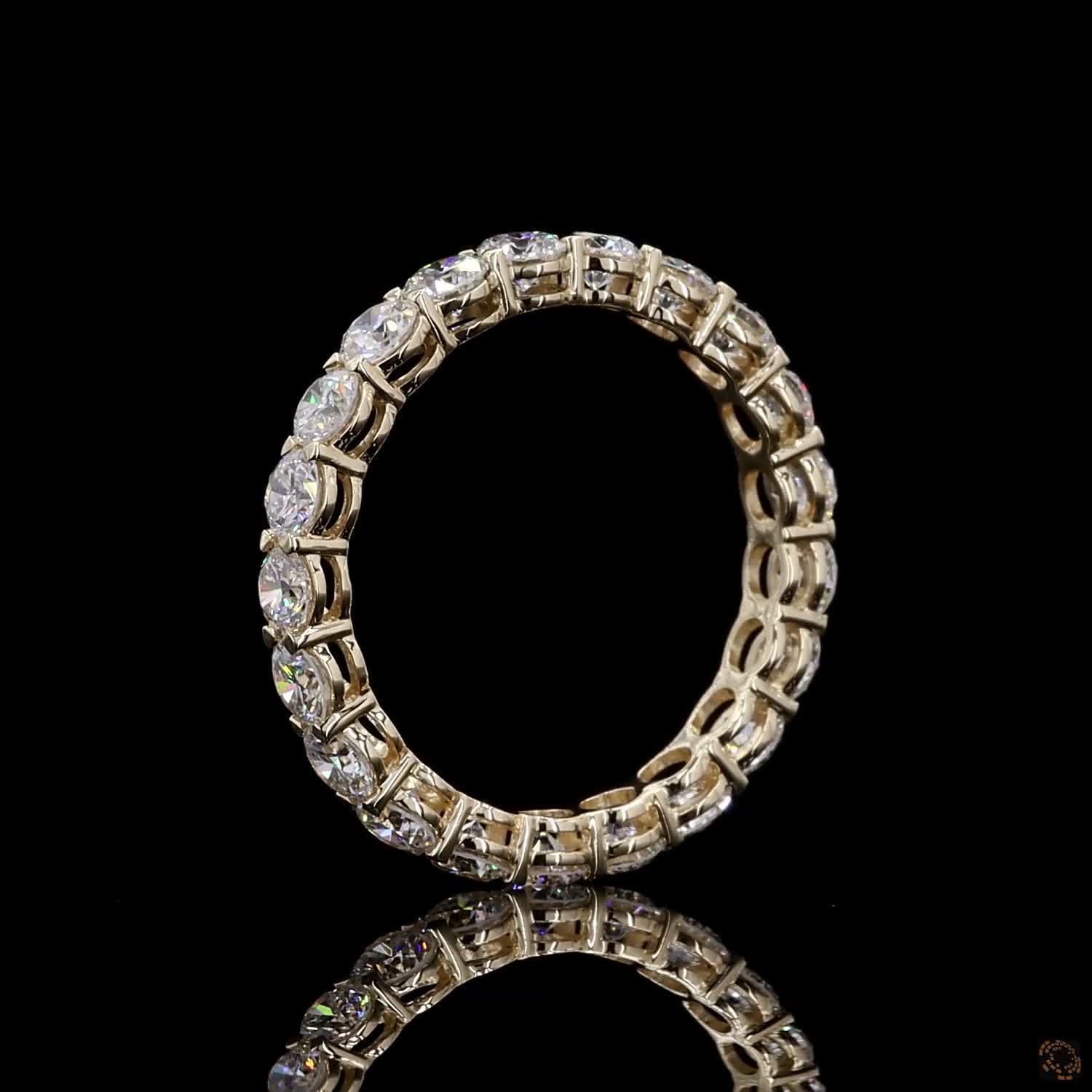 2.34 Ct Luxury Oval Cut Diamond Eternity Band | Stackable Wedding & Anniversary Ring