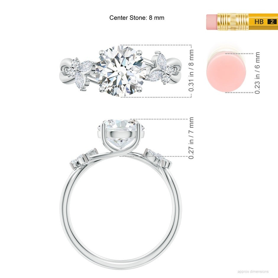 2.15 Ct In Round Bardot Scallop Engagement Ring