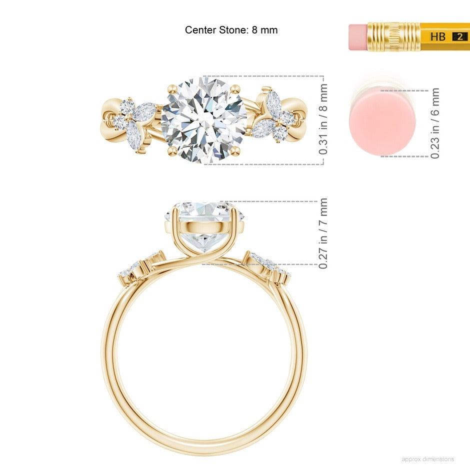 2.15 Ct In Round Bardot Scallop Engagement Ring