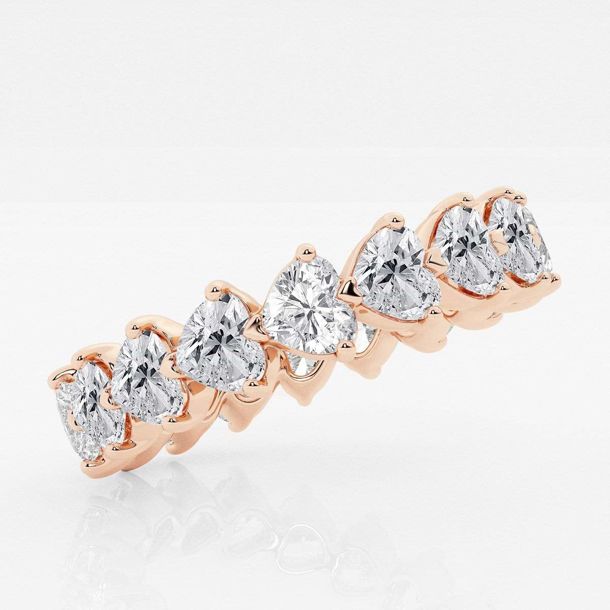 5.00 Ct Floating Heart Diamond Eternity Ring with Prong Set Wedding Ring