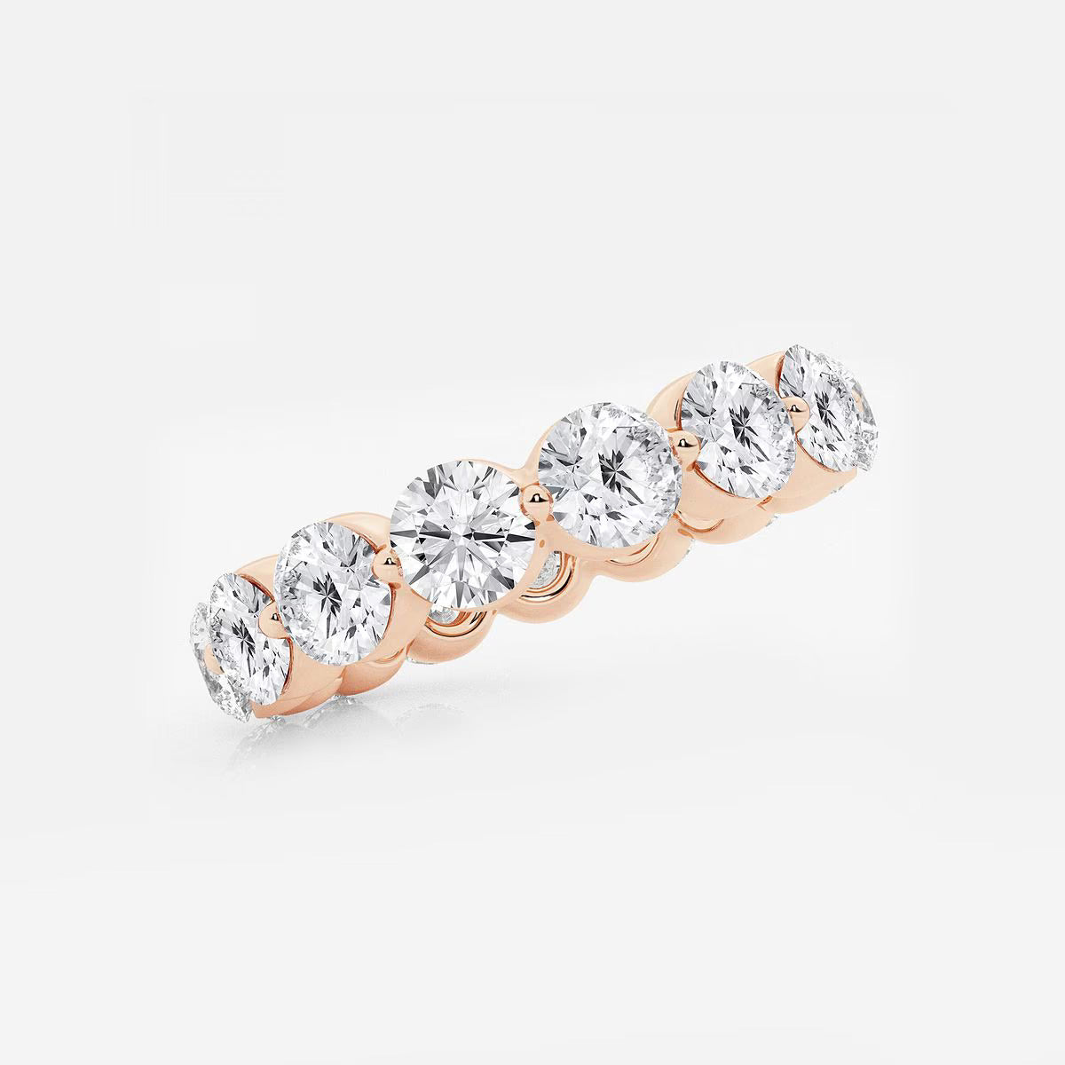 4.00 Ct Round Single Prong Eternity Band Wedding Ring