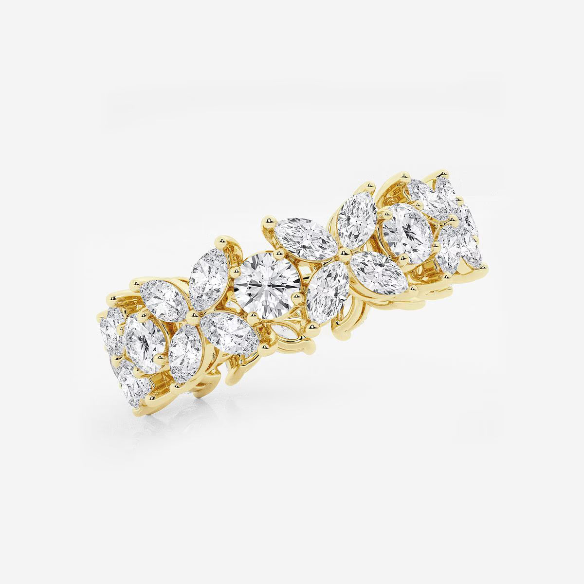 3.00 Ct Flower Bow Eternity Ring Engagement Ring