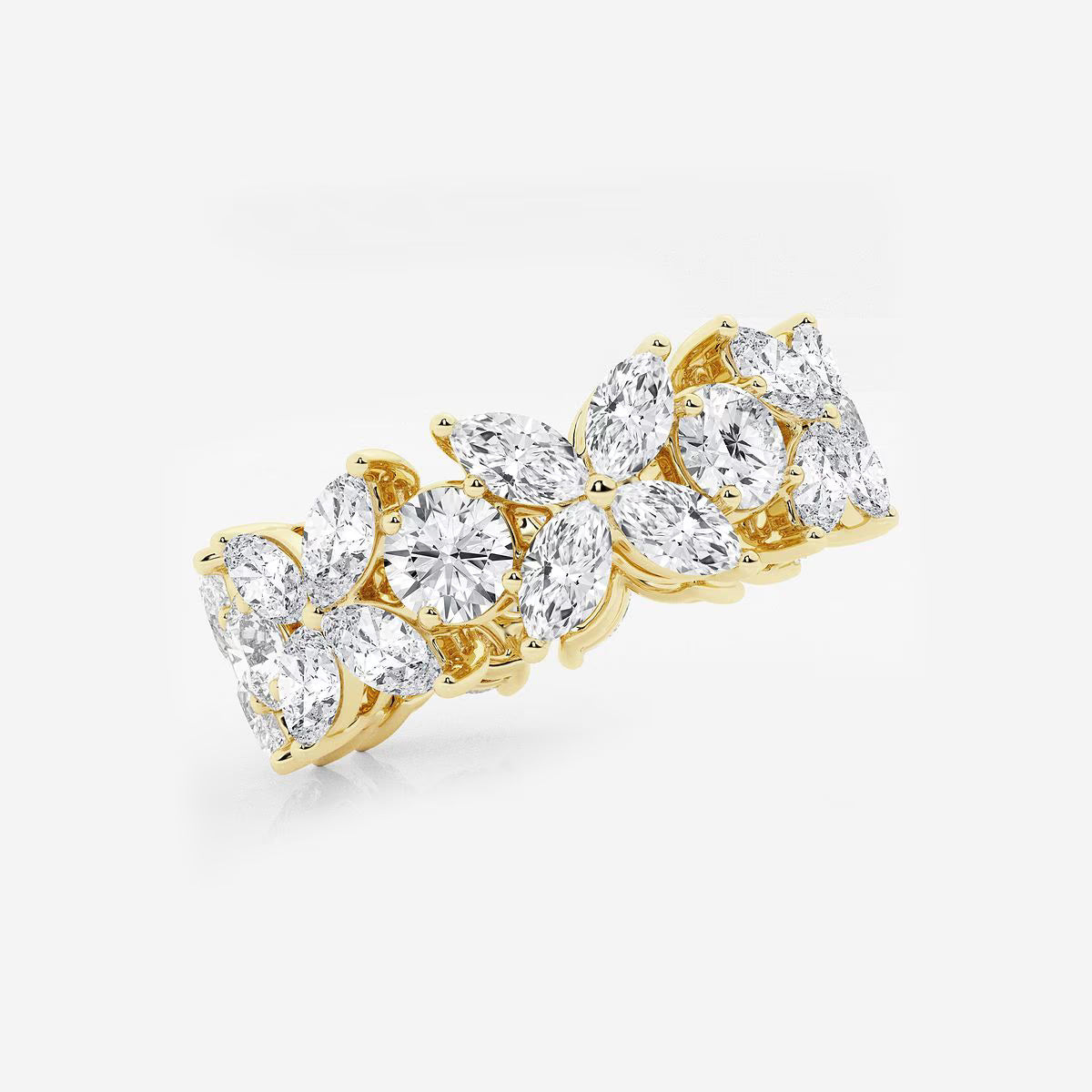 5.00 Ct Flower Eternity Ring Engagement Ring