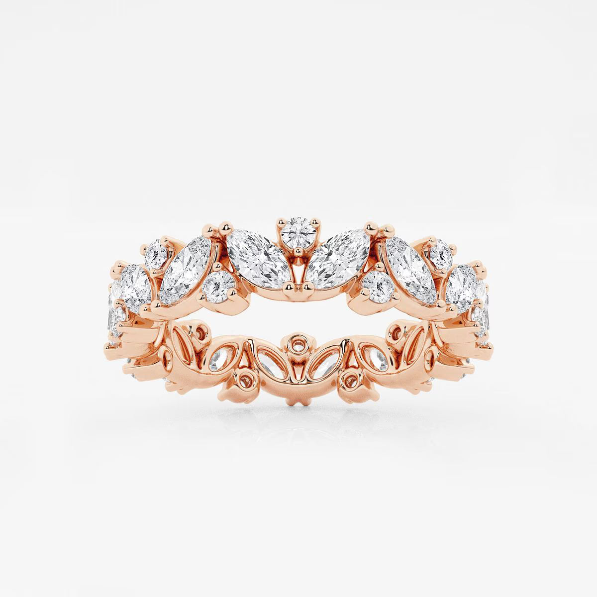 2.00 Ct Angled Eternity Ring Wedding Ring