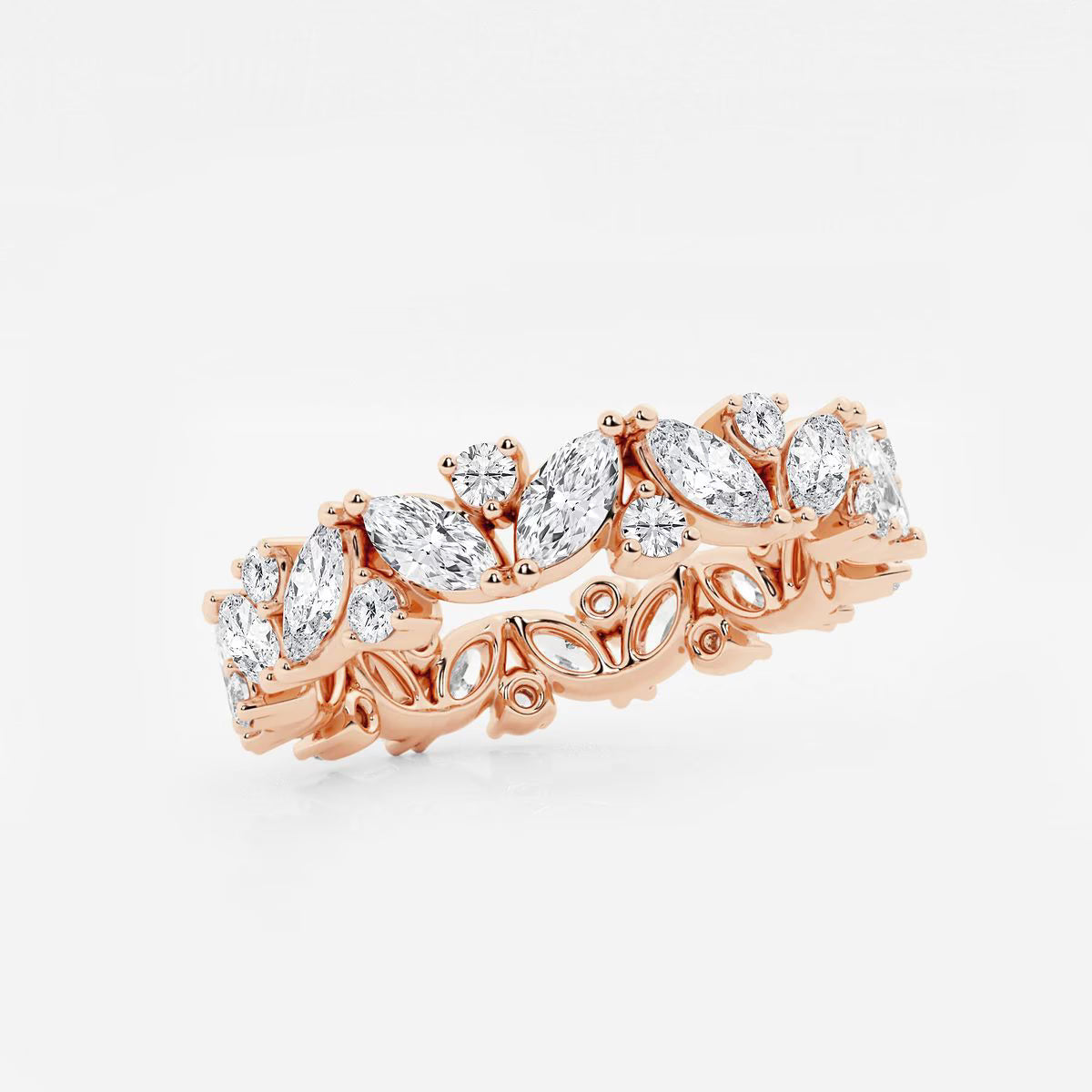 2.00 Ct Angled Eternity Ring Wedding Ring