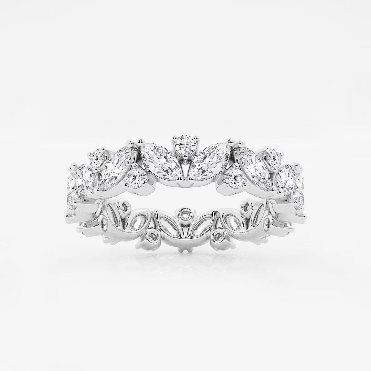 2.00 Ct Angled Eternity Ring Wedding Ring