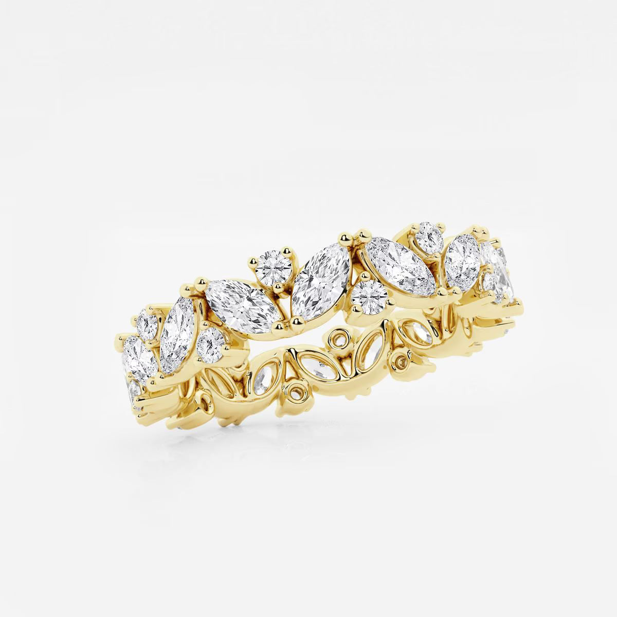 2.00 Ct Angled Eternity Ring Wedding Ring