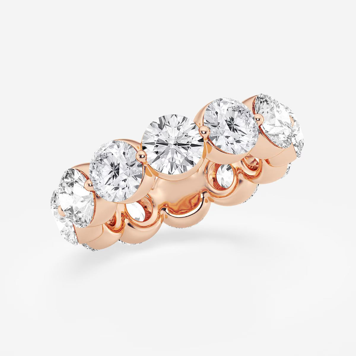 6.00 Ct Round Single Prong Eternity Band Wedding Ring