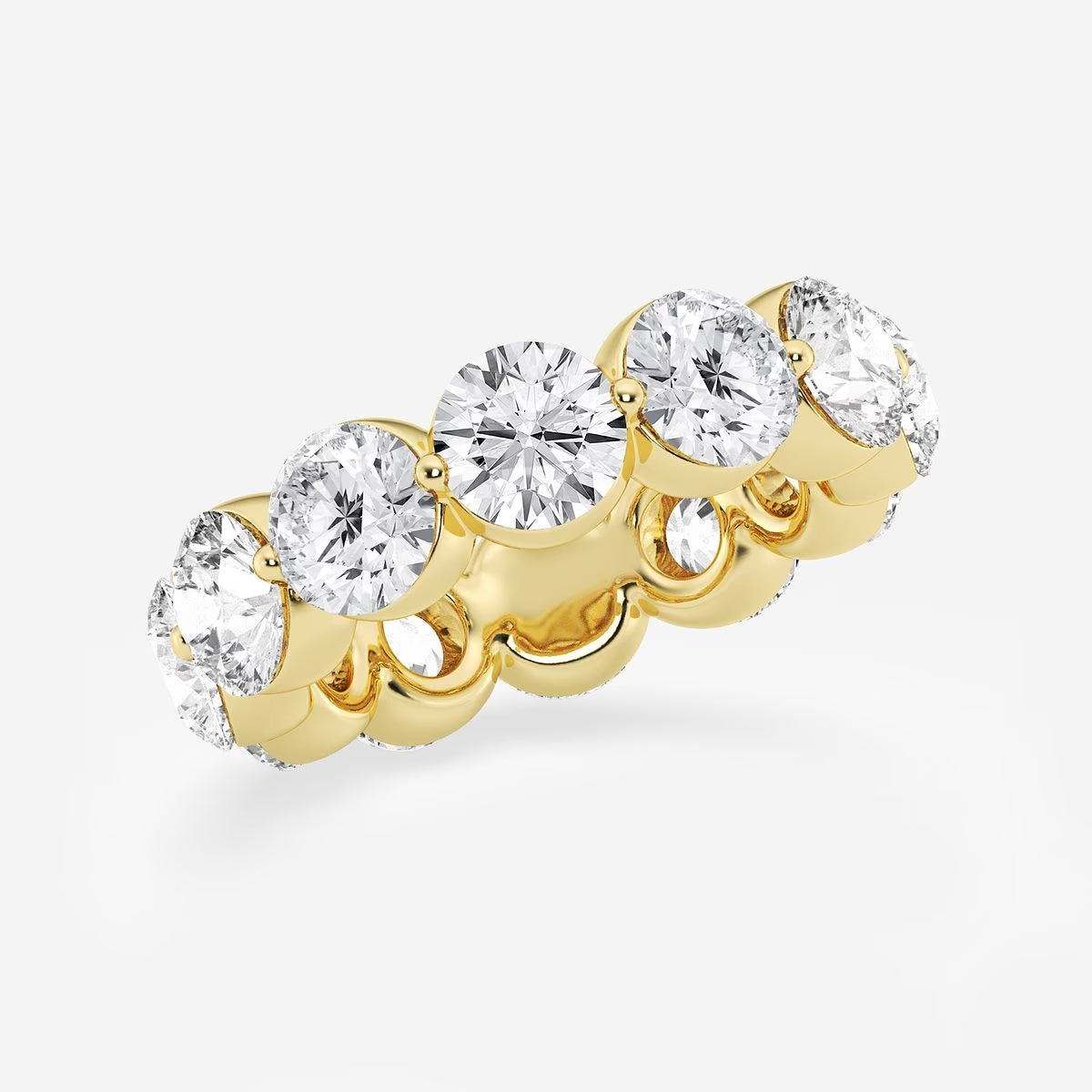 6.00 Ct Round Single Prong Eternity Band Wedding Ring