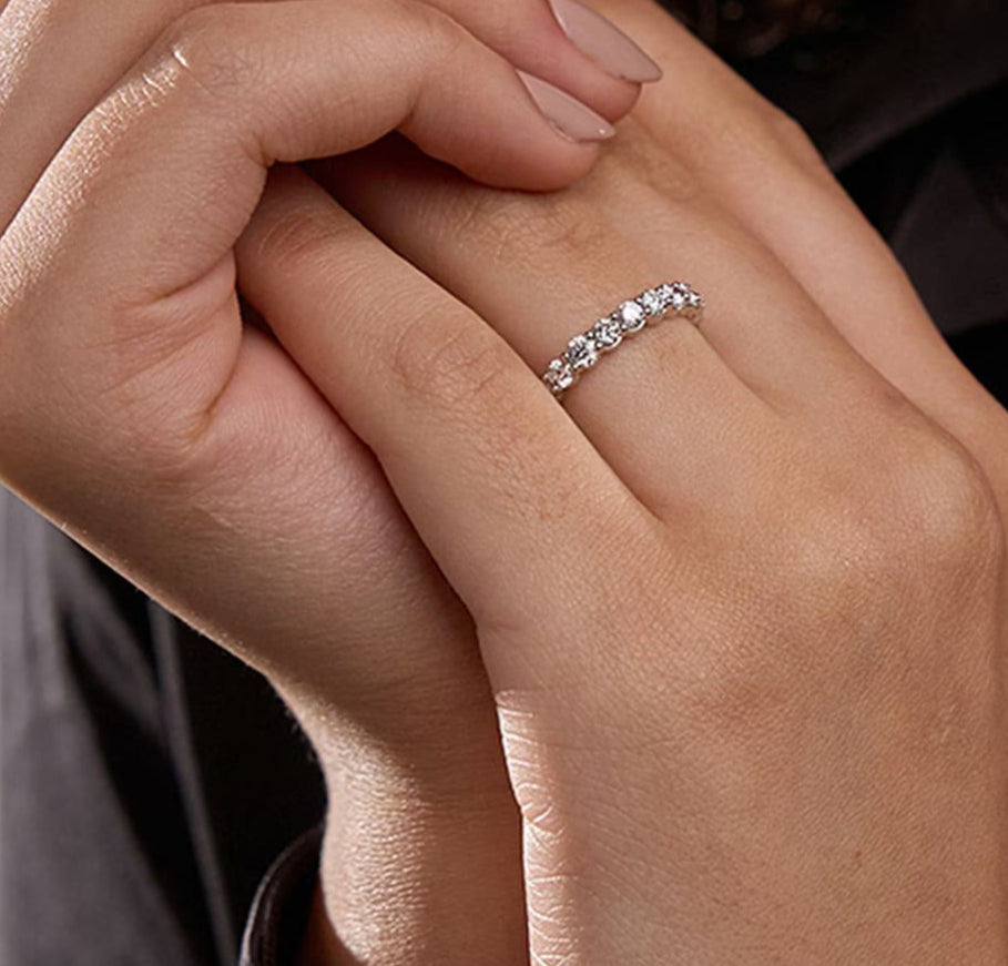 2.00 Ct Round Diamond Full Eternity Band Wedding Ring