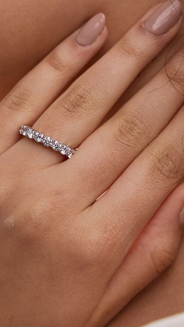 4.00Ct Round Diamond Full Eternity Band Eternal Sparkle Wedding Ring