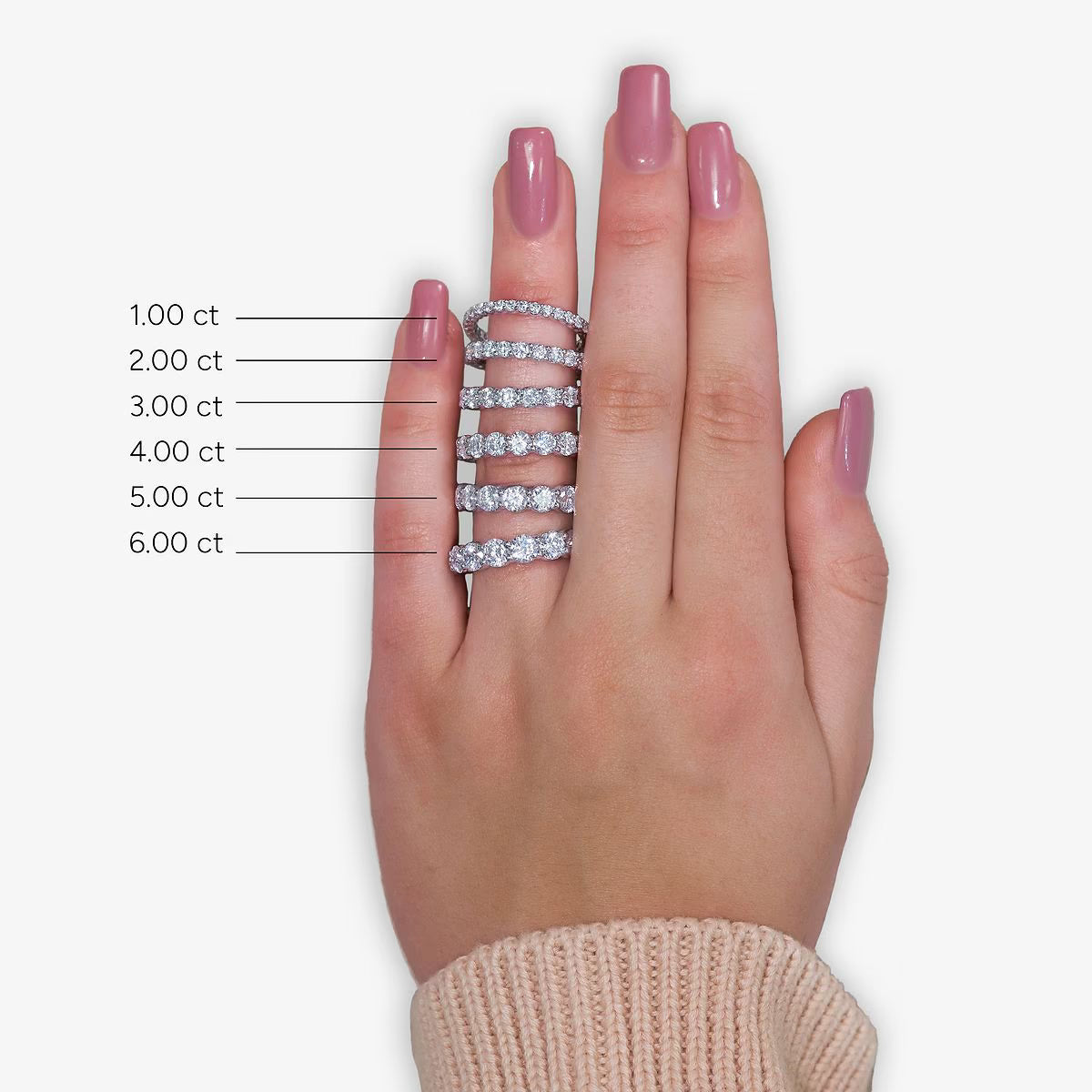1.50 Ct Round Diamond Full Eternity Band Wedding Ring