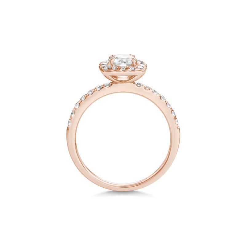 2.30 Ct In Round Bardot Scallop Engagement Ring