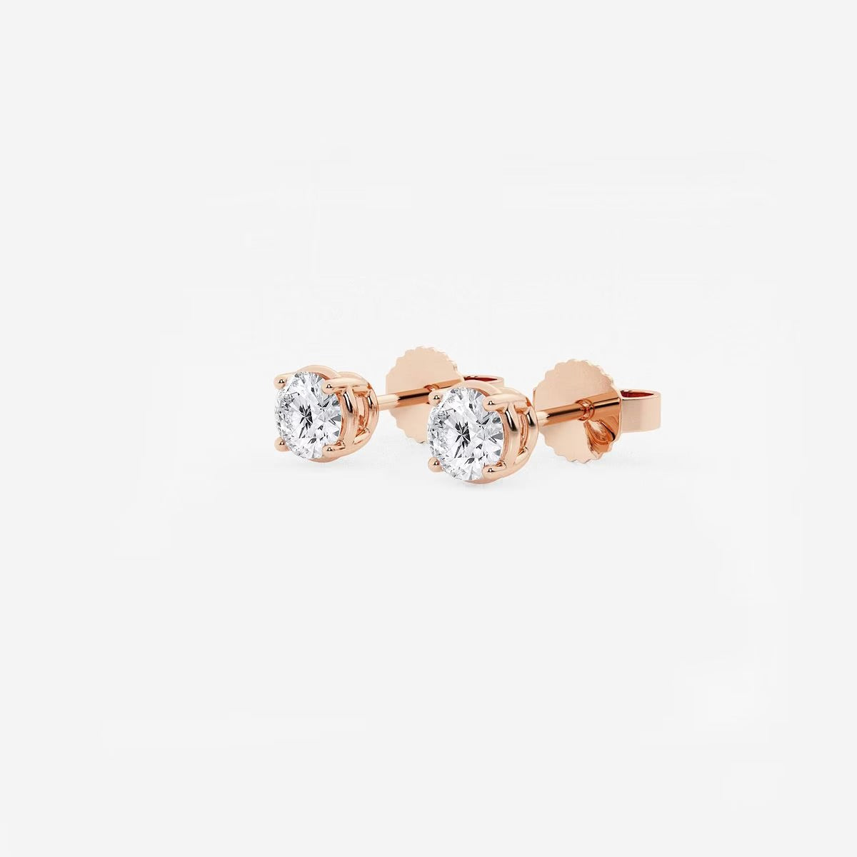 0.50 Ct Round Shap Diamond 4- Prong Diamonds Stud Earrings