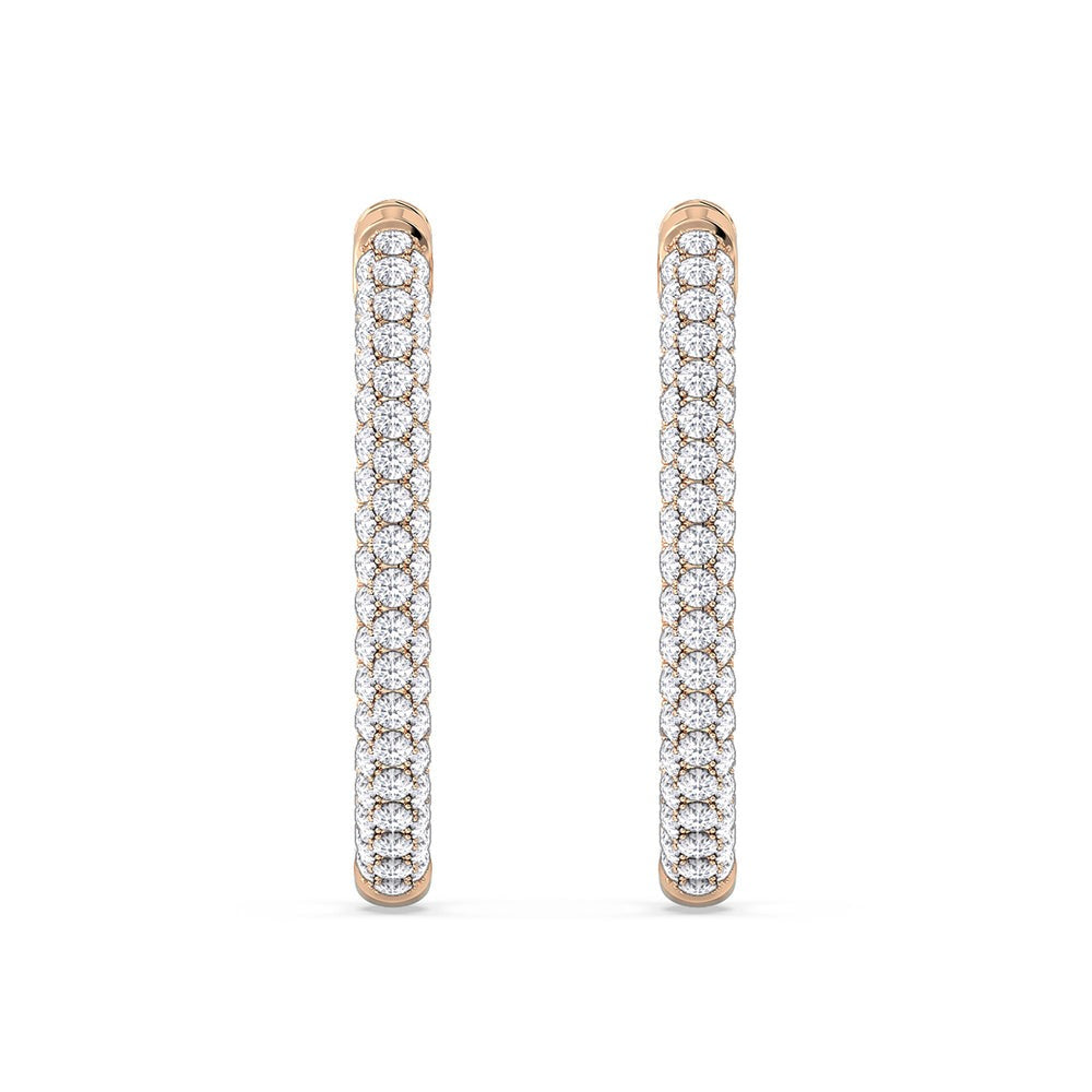 2.00 Ct Elegance Round Dome Hoops