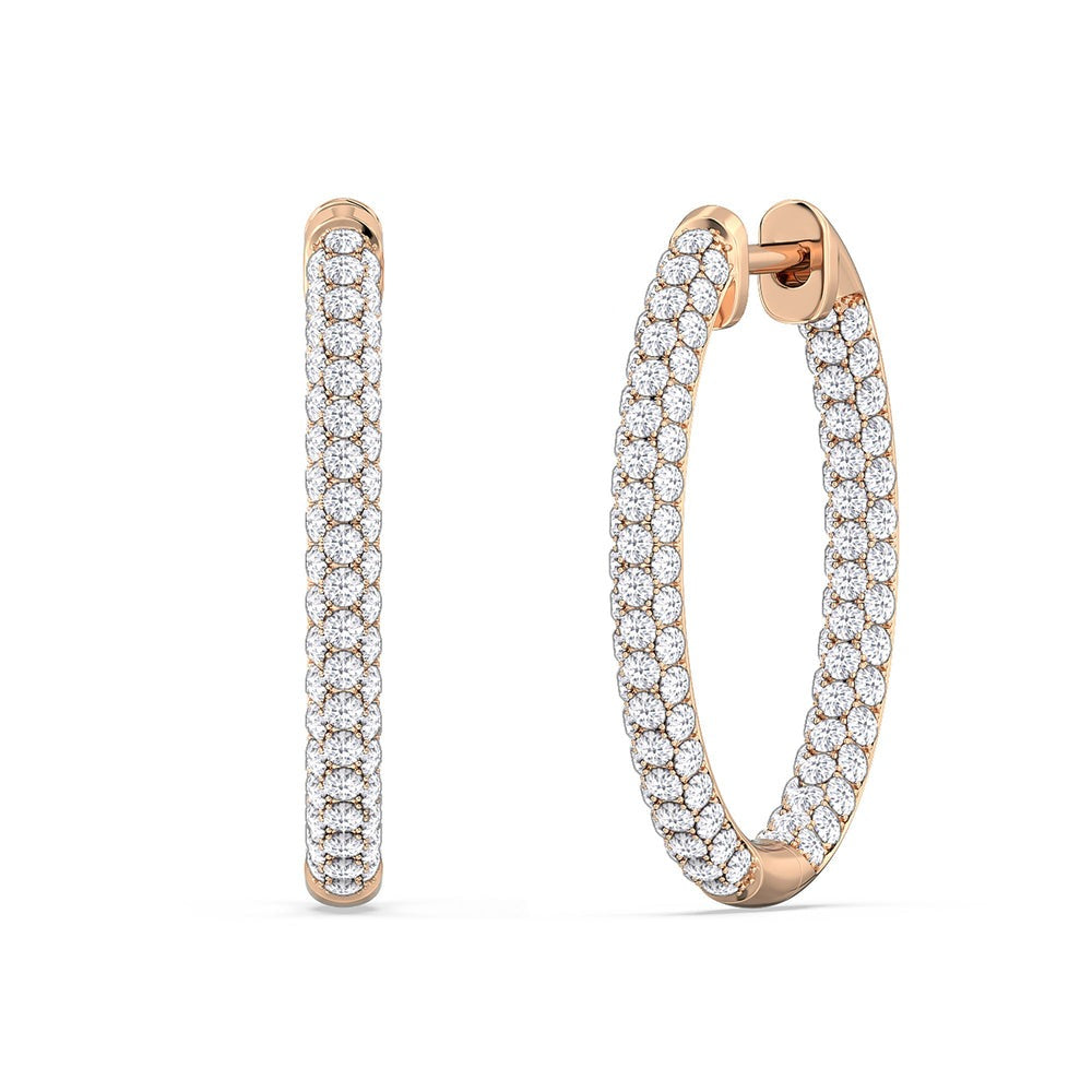 2.00 Ct Elegance Round Dome Hoops