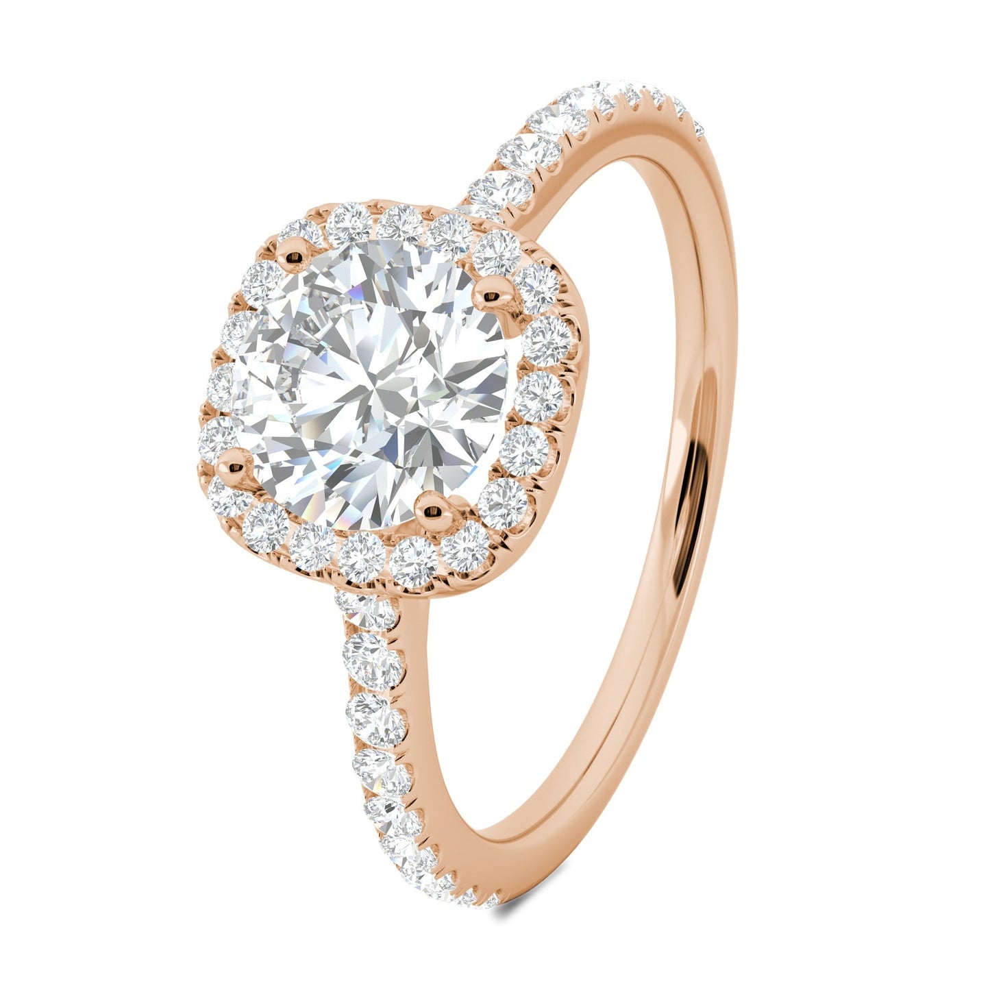 2.50 Ct In Round Bardot Scallop Engagement Ring