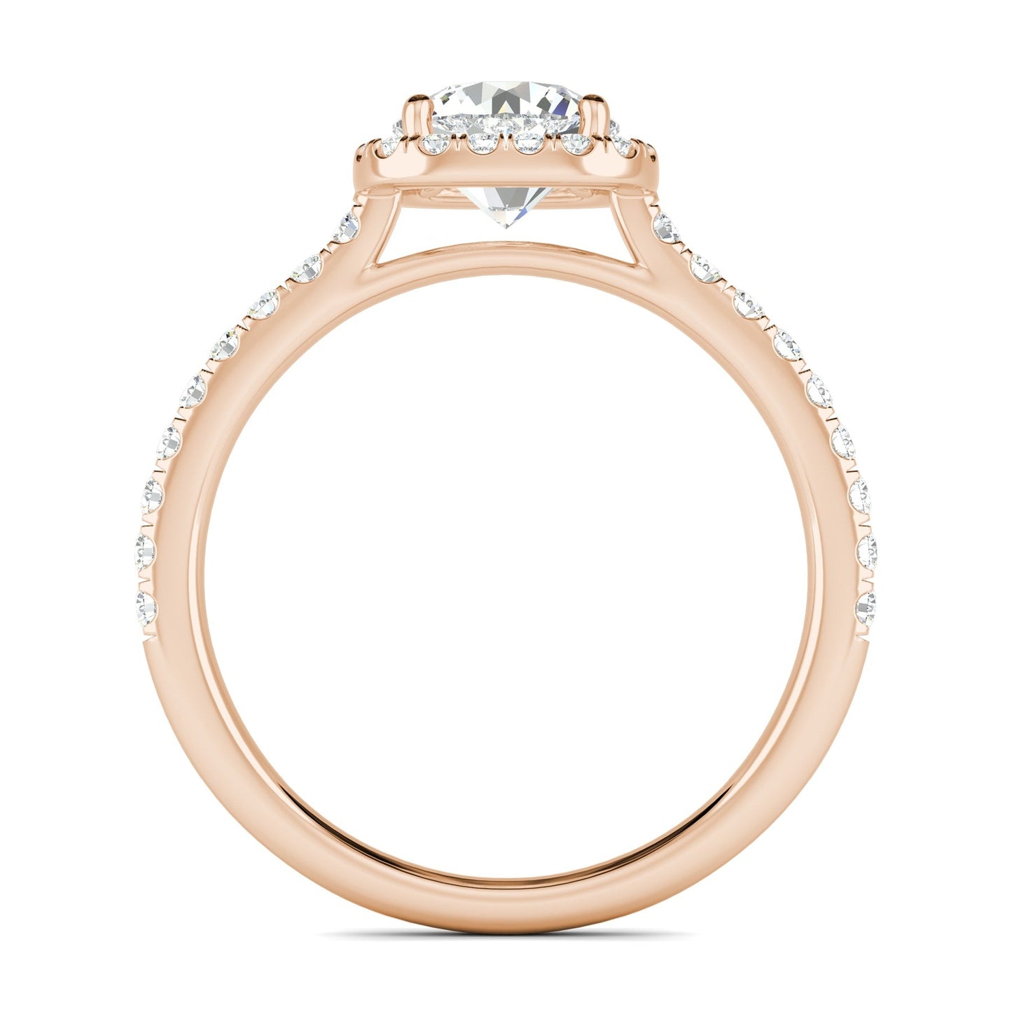 2.50 Ct In Round Bardot Scallop Engagement Ring