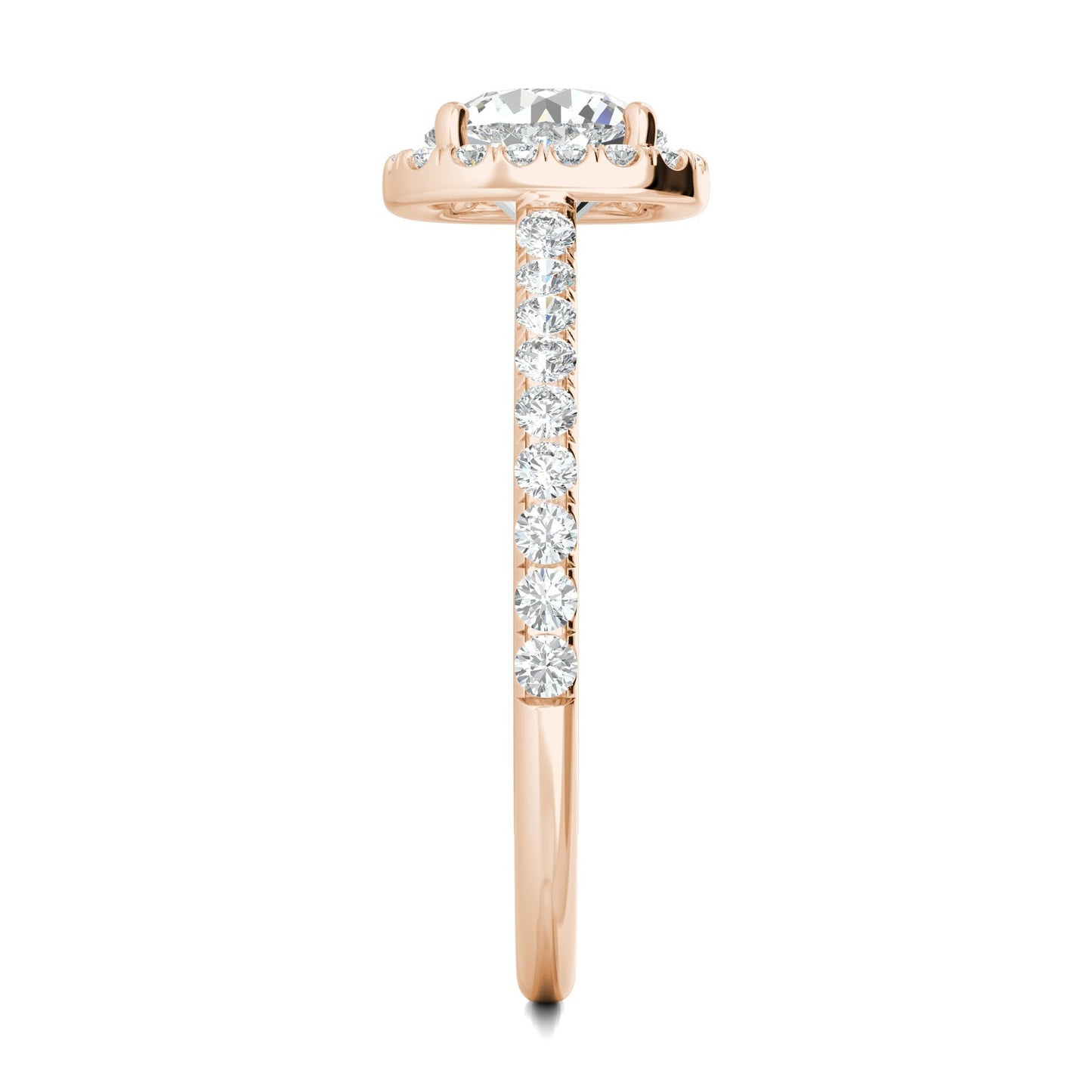 2.50 Ct In Round Bardot Scallop Engagement Ring
