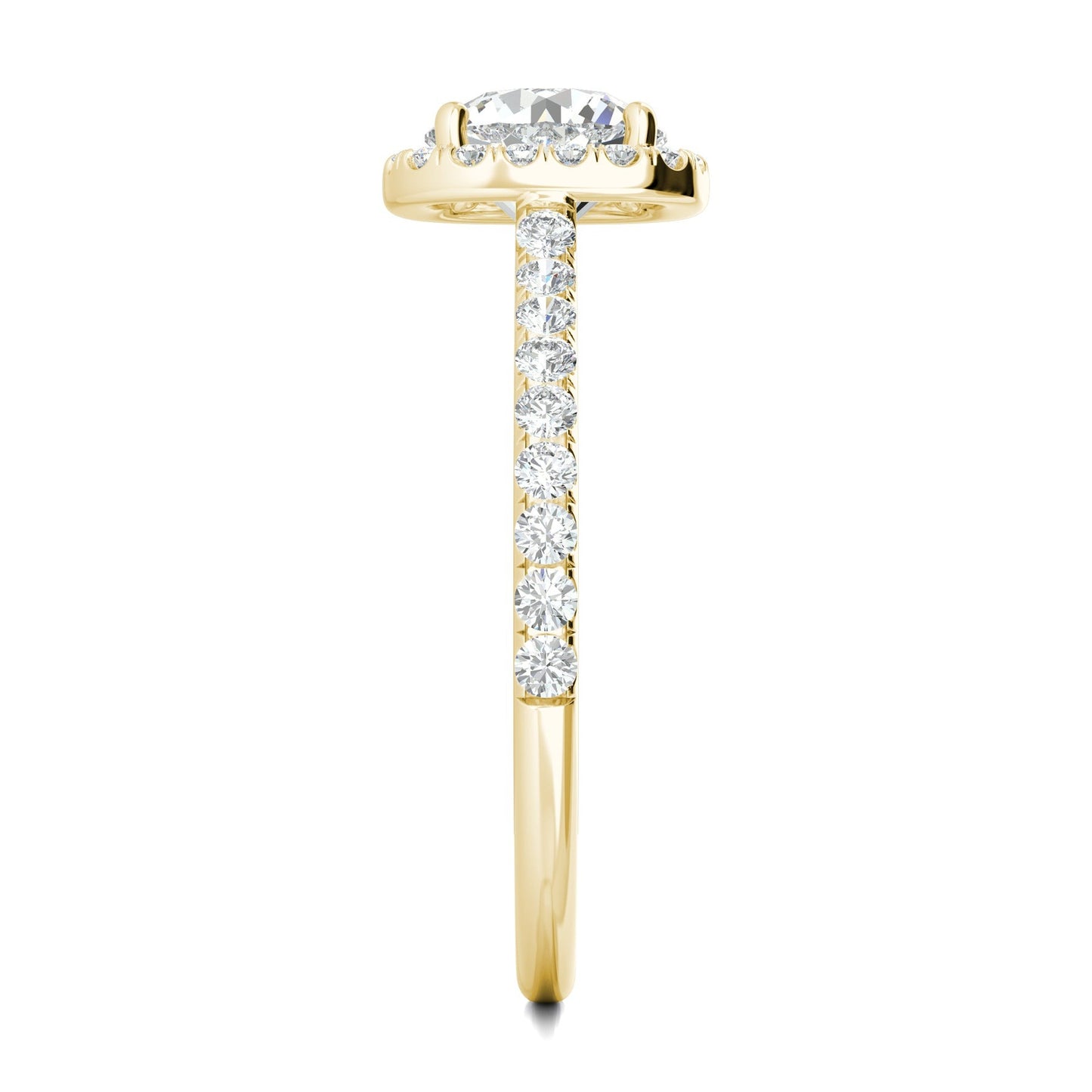 2.50 Ct In Round Bardot Scallop Engagement Ring