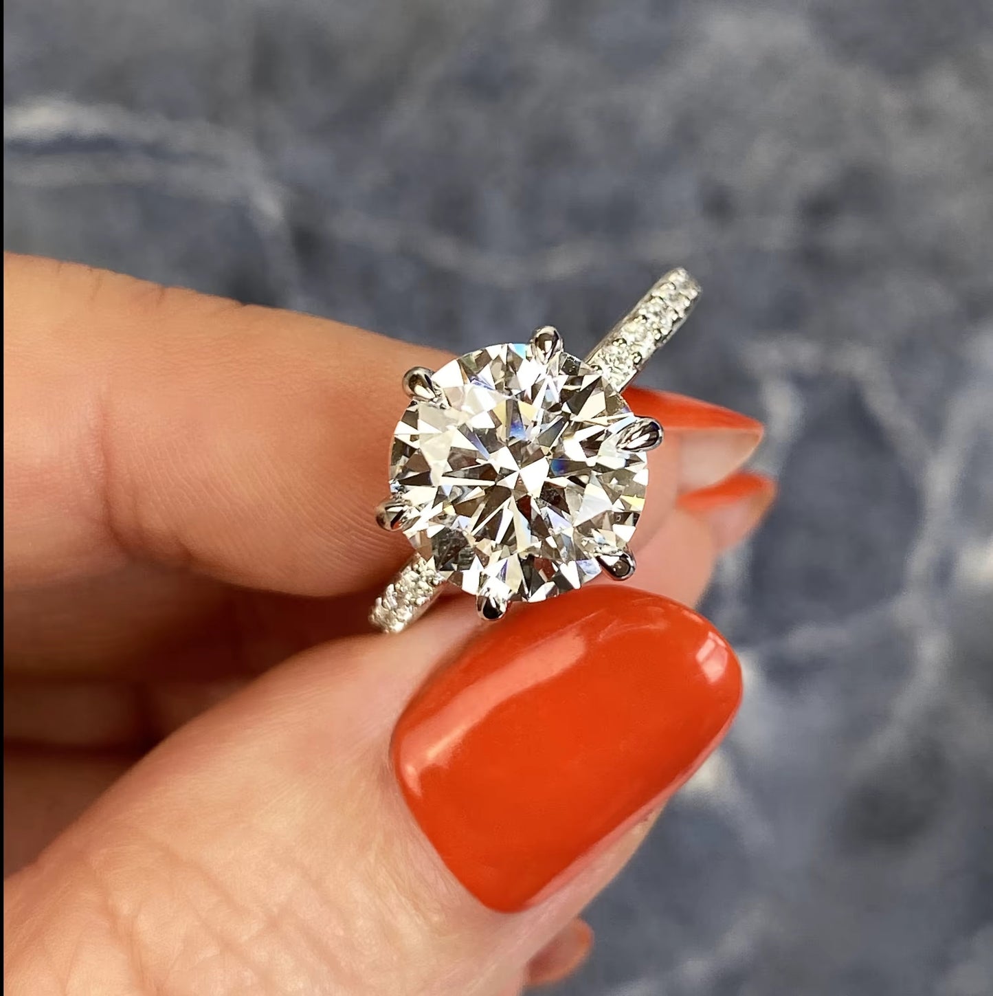 2.50 Ct Royale Pavé Round Floral Basket 1.8 MM French Set Pave Ring