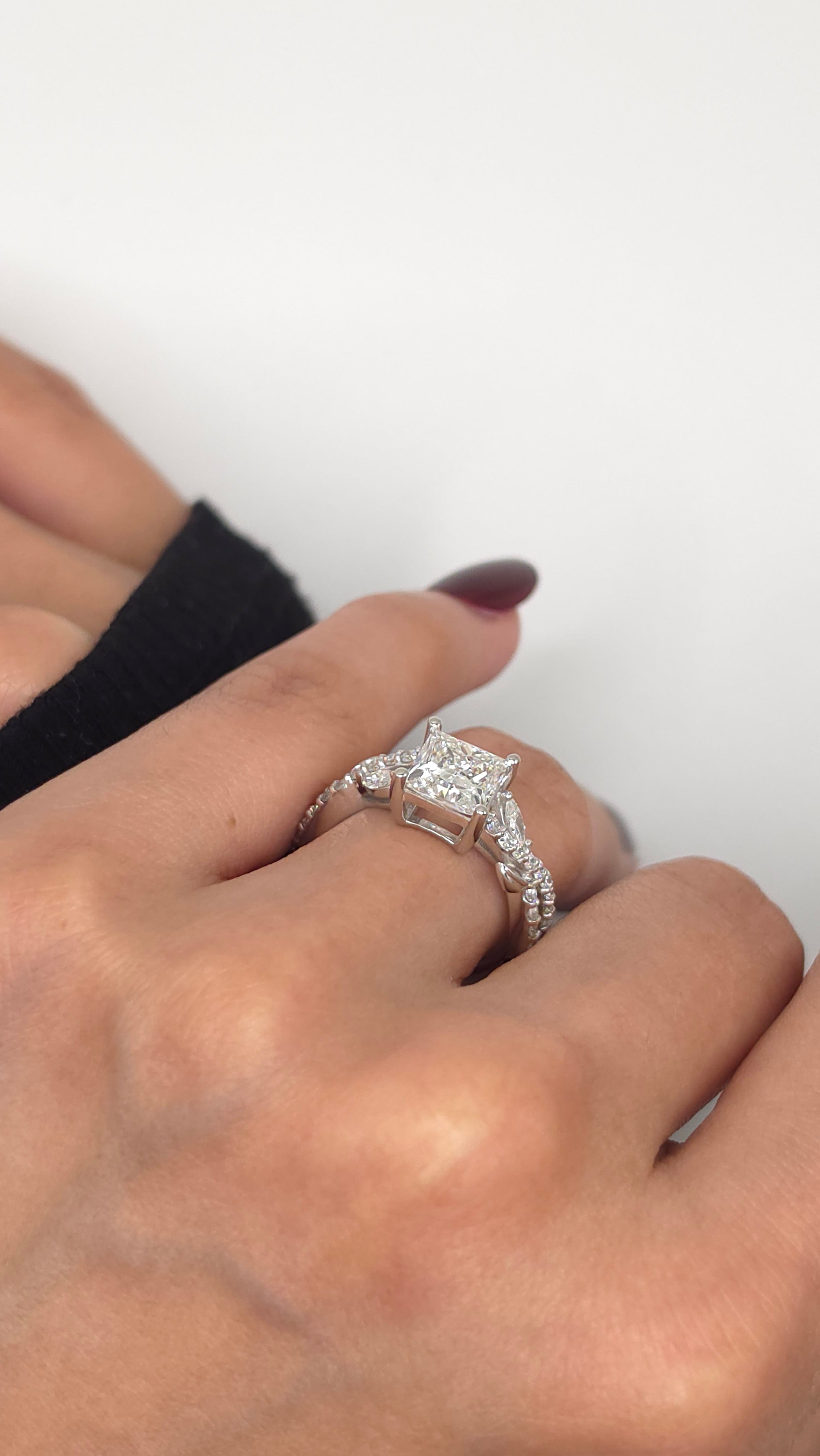 2.25 Ct Twisted Infinity Diamond Engagement Ring | Princess Cut Bridal Ring