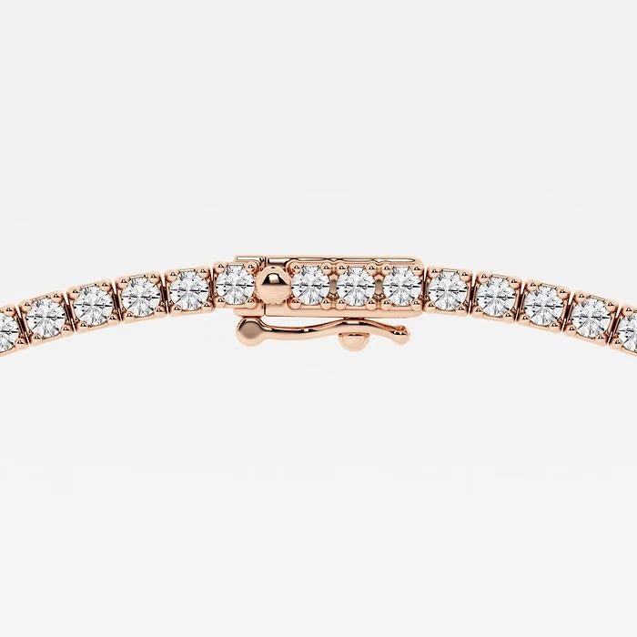10.00 Ct Round With Oval Lab Grown Diamond Station Tennis Necklace